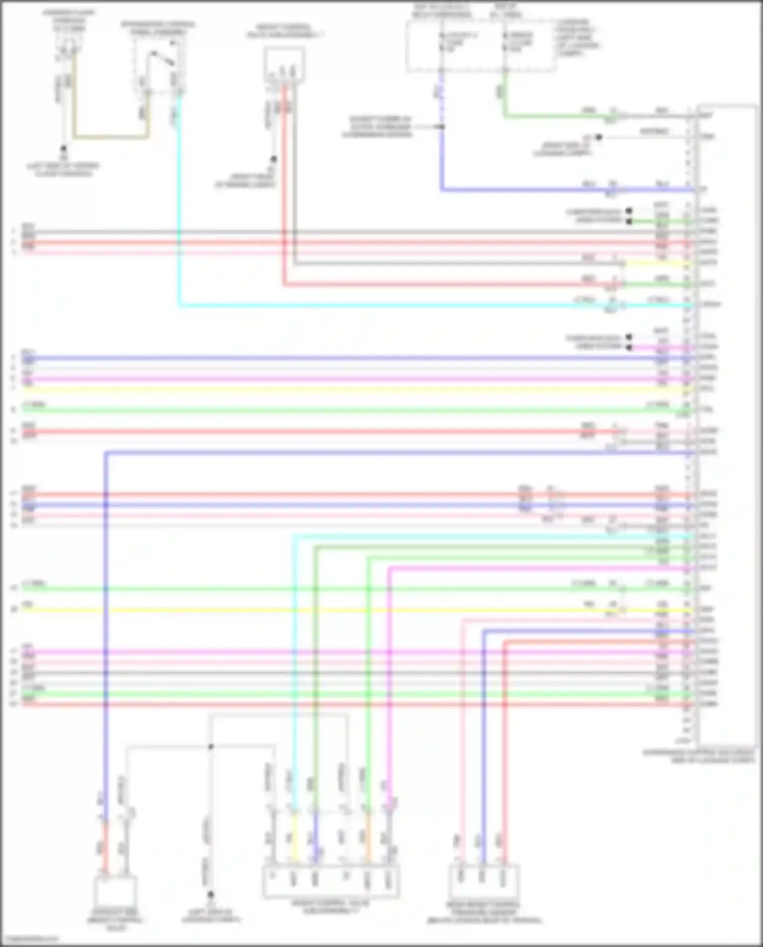 Wiring diagram height control valve sub-assembly 3 for Lexus LS V (2017-2021) (1 of 3)