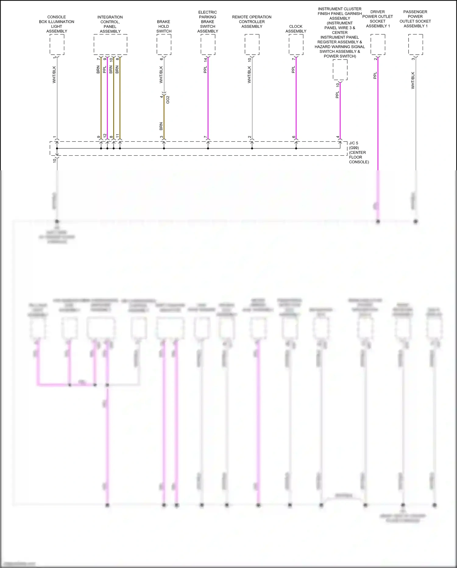 Lexus LS V (2017-2021) integration control, panel assembly wiring diagram  (11 of 13)