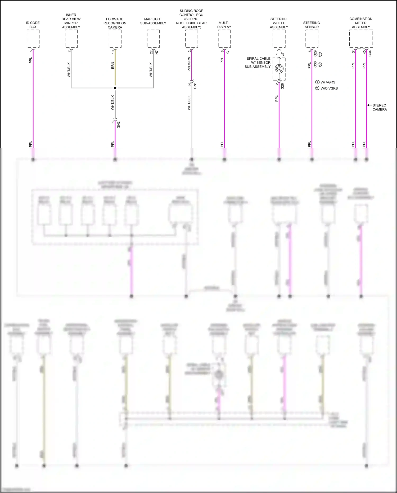 Lexus LS V (2017-2021) integration control, panel assembly wiring diagram  (3 of 13)