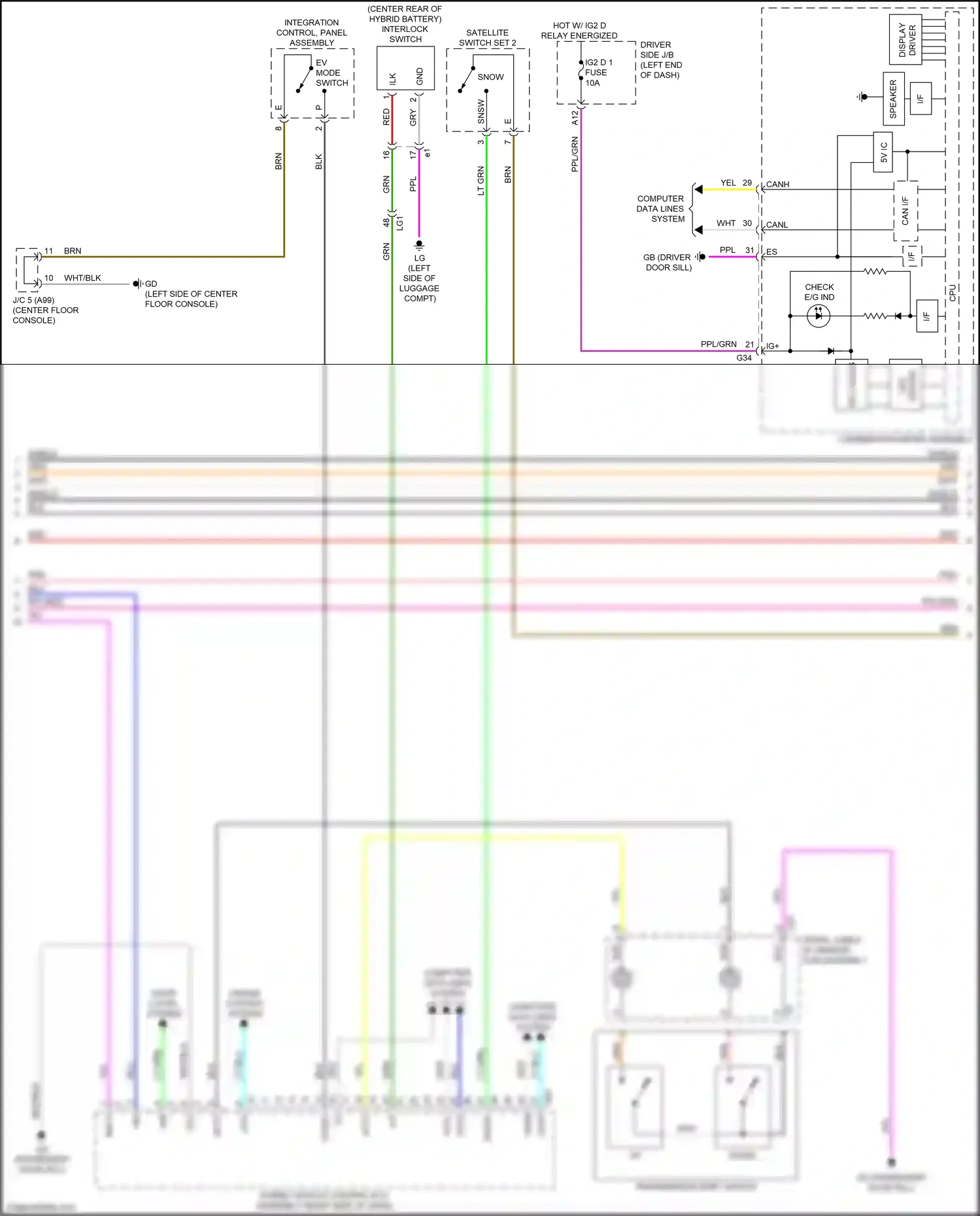Lexus LS V (2017-2021) interlock switch wiring diagram  (1 of 1)