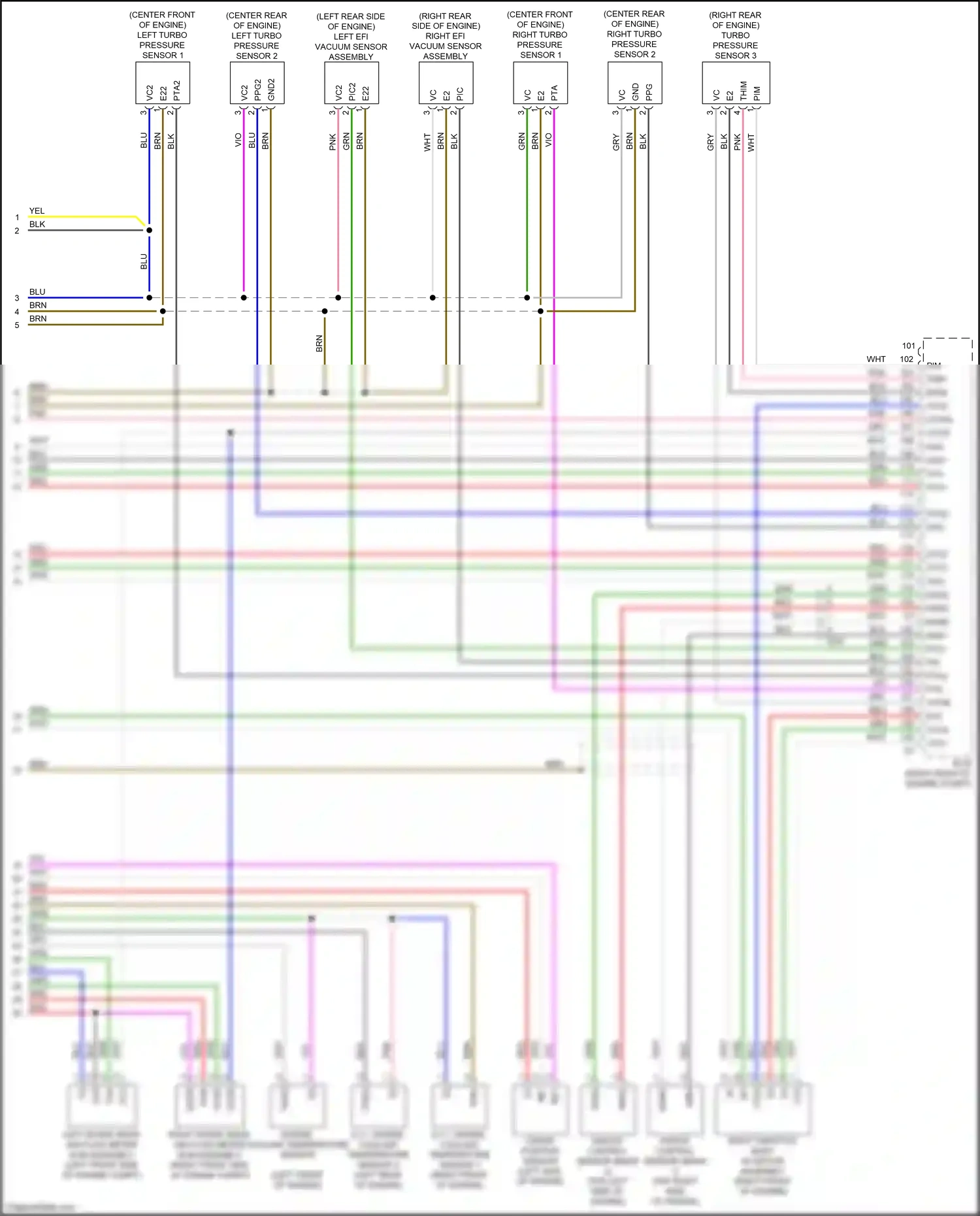 Lexus LS V (2017-2021) left efi vacuum sensor assembly wiring diagram  (1 of 1)