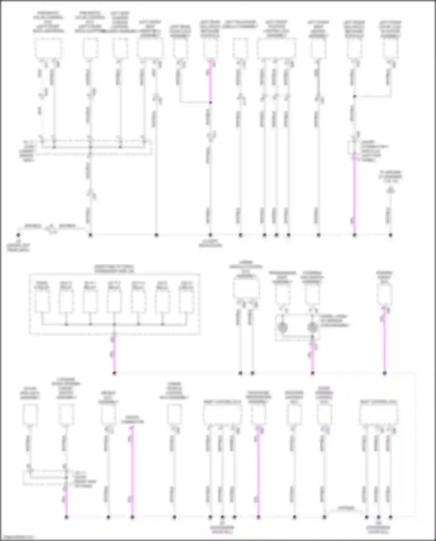 Wiring diagram left front seat inner belt assembly for Lexus LS V (2017-2021) (2 of 6)