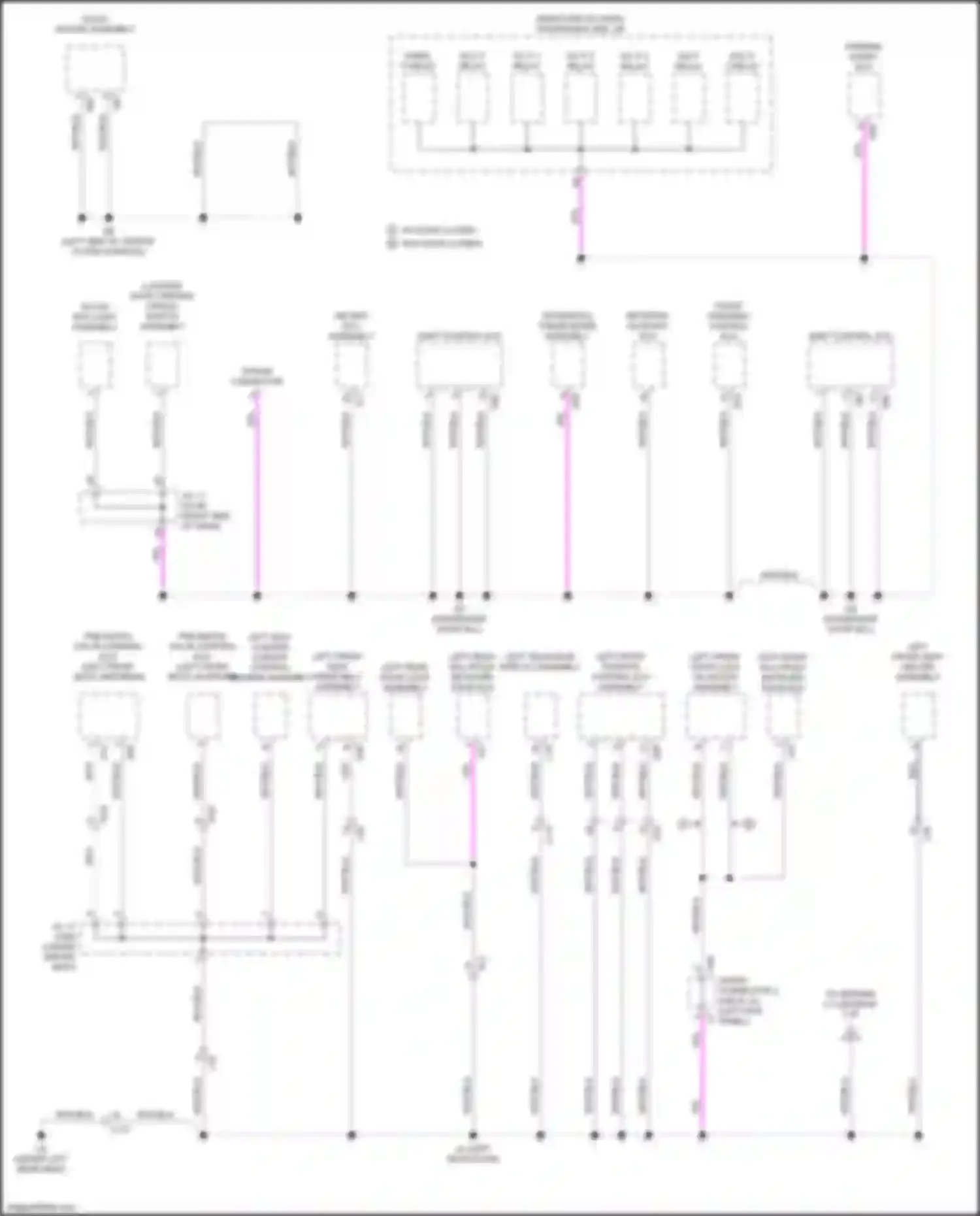 Wiring diagram left television display assembly for Lexus LS V (2017-2021) (2 of 5)