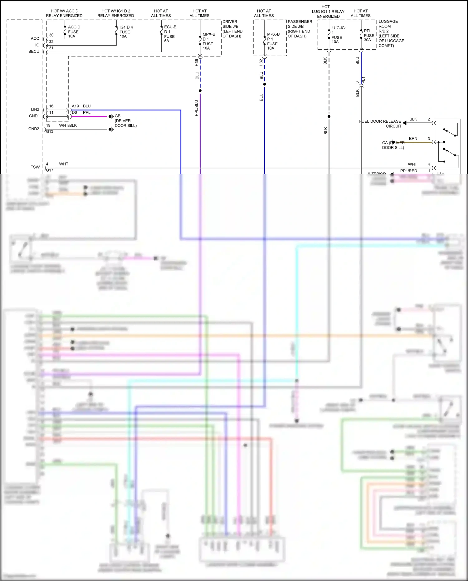 Lexus LS V (2017-2021) ppl/blu wiring diagram  (20 of 63)