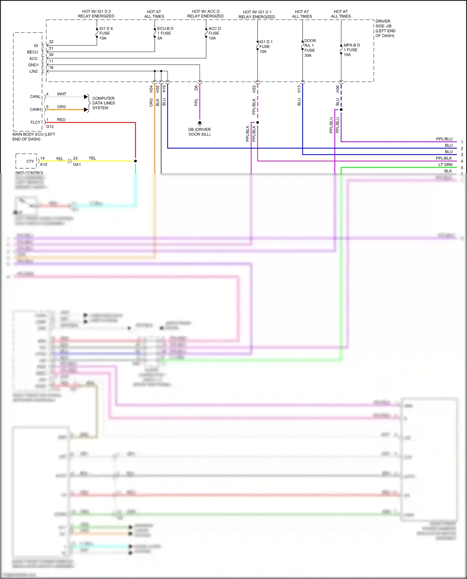 Lexus LS V (2017-2021) ppl/blu wiring diagram  (38 of 63)