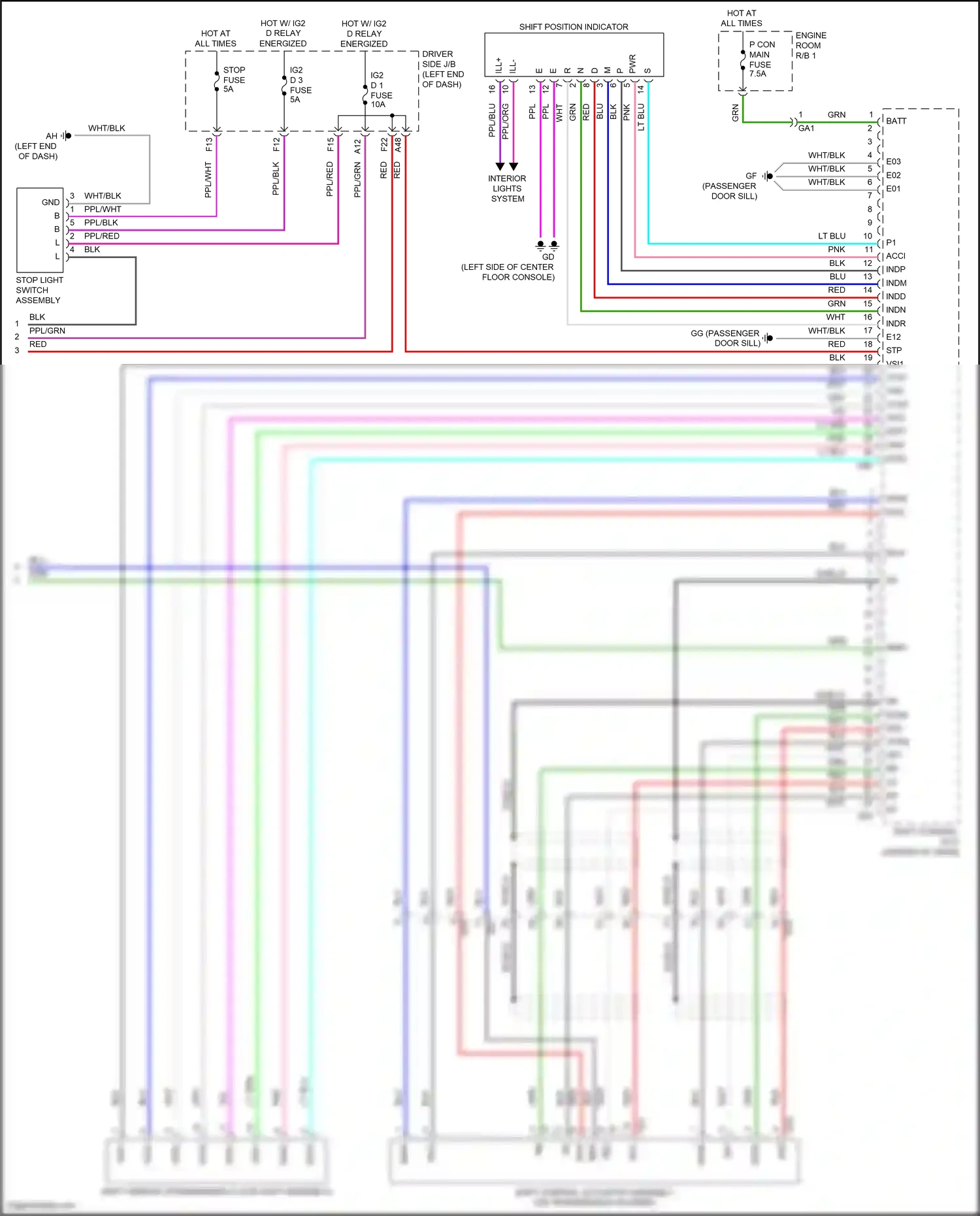 Lexus LS V (2017-2021) ppl/grn wiring diagram  (76 of 88)