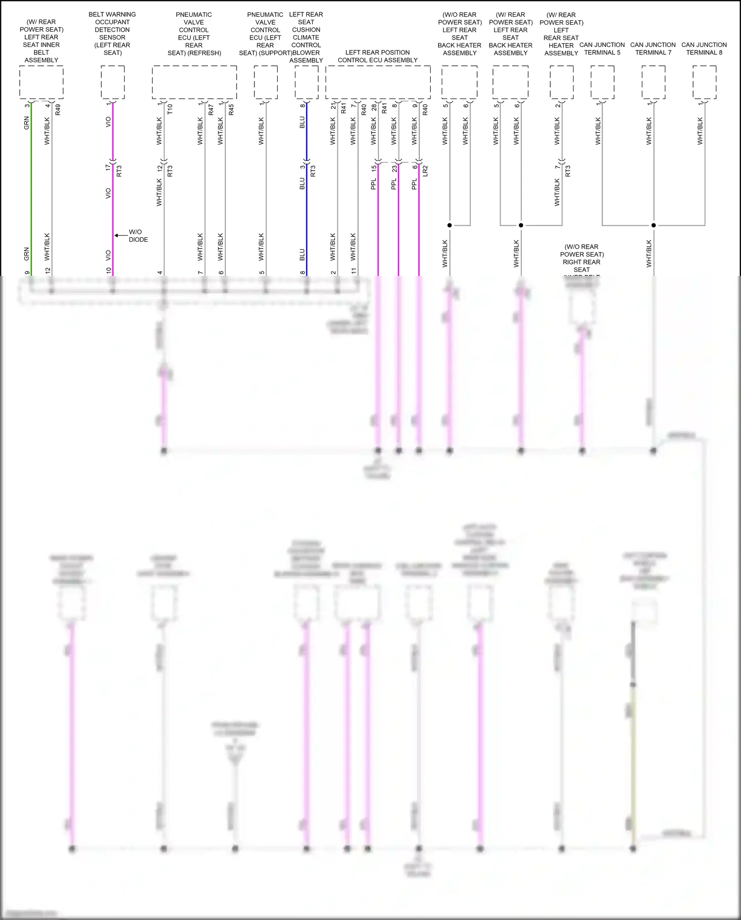 Lexus LS V (2017-2021) rear console box wire wiring diagram  (11 of 15)