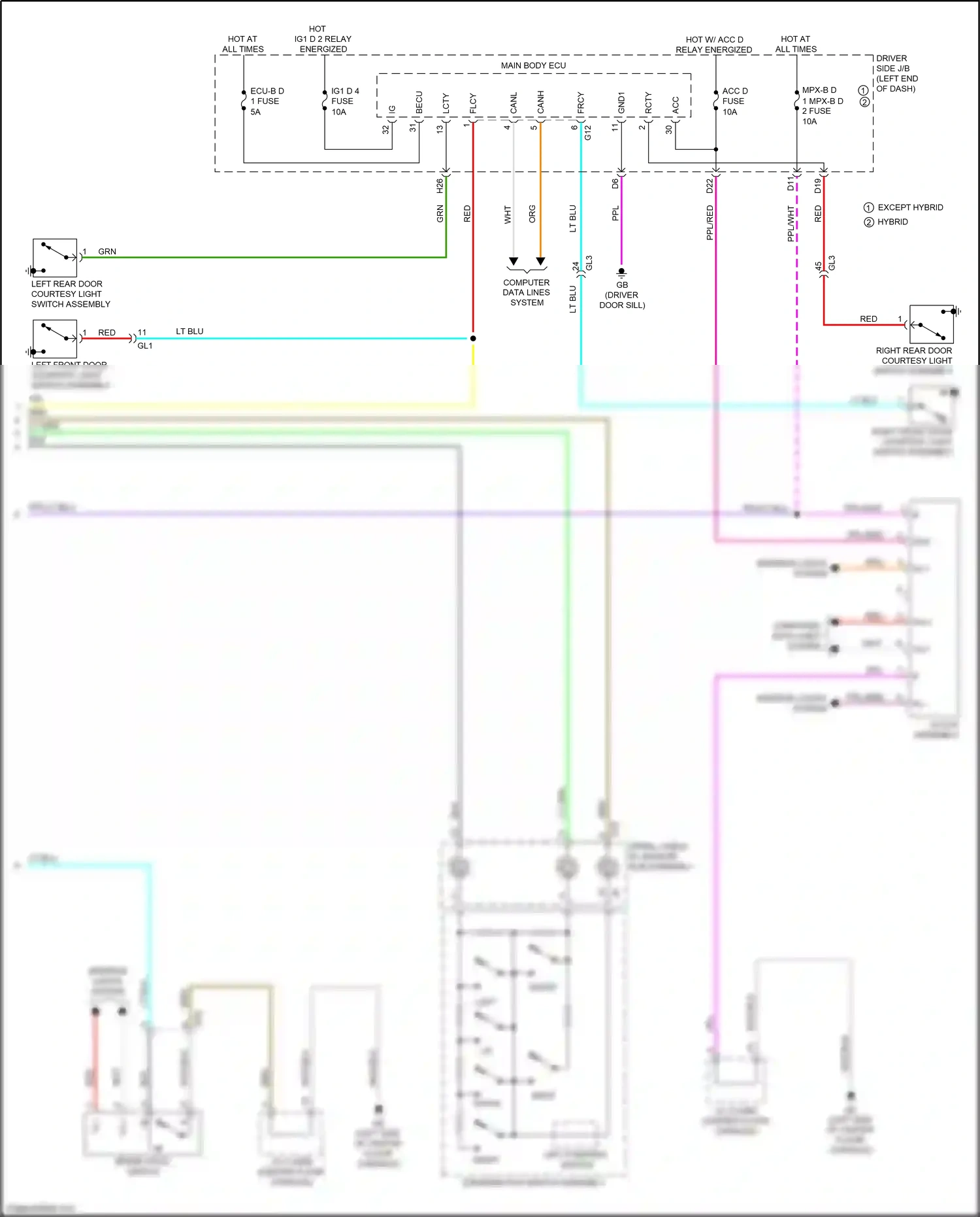 Lexus LS V (2017-2021) red wiring diagram  (74 of 182)
