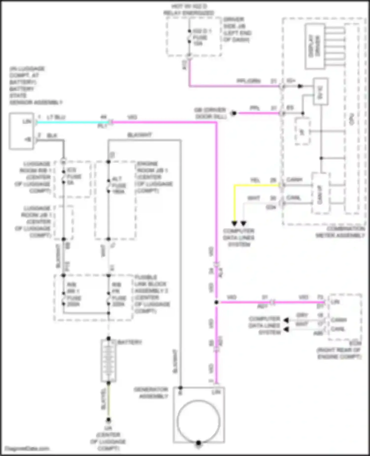 Wiring diagram relay energized for Lexus LS V (2017-2021) (4 of 61)