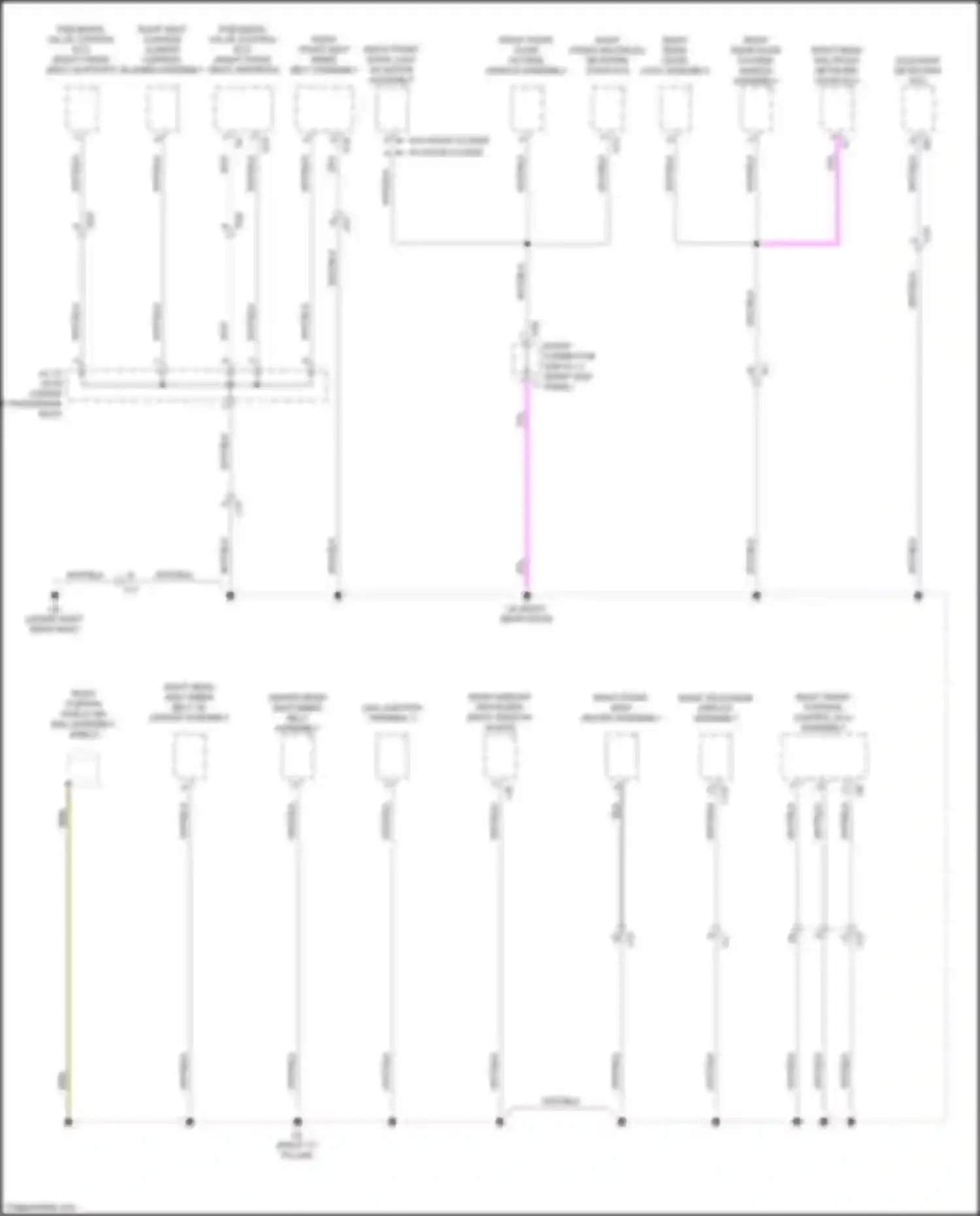 Wiring diagram right front door lock w/ motor assembly for Lexus LS V (2017-2021) (3 of 4)