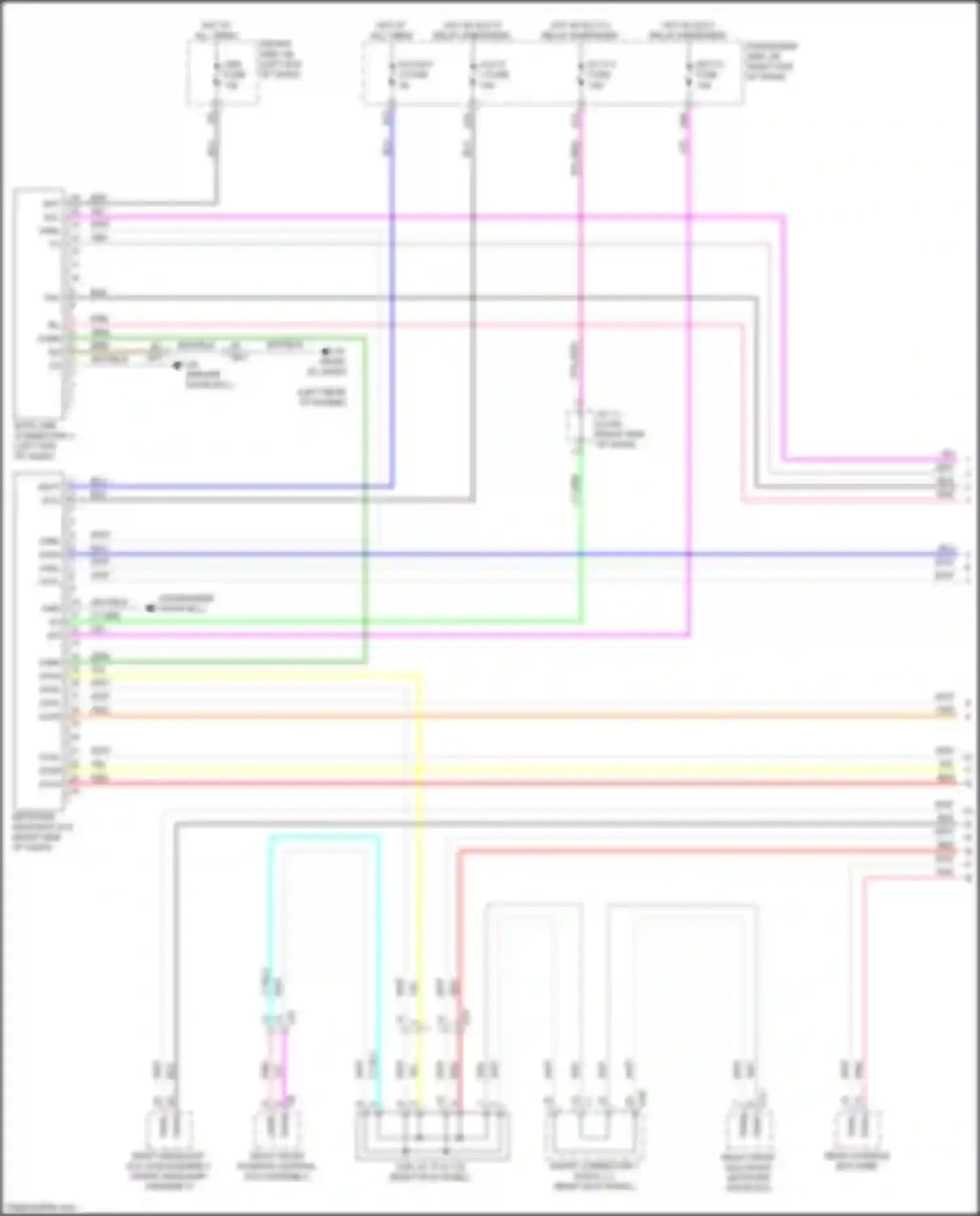 Wiring diagram right front multiplex network door ecu for Lexus LS V (2017-2021) (2 of 19)