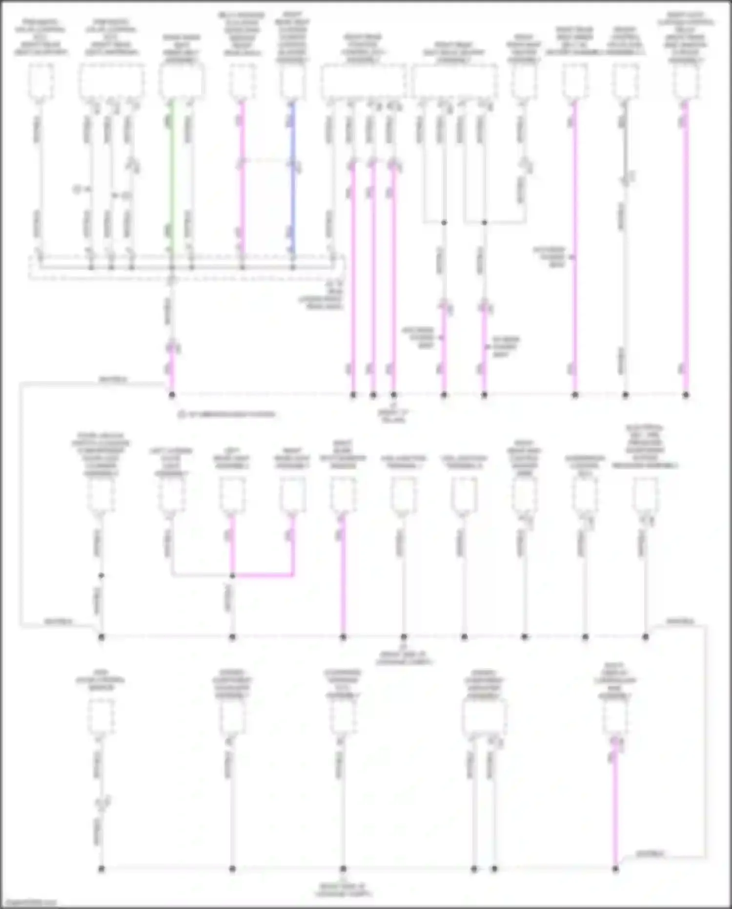 Wiring diagram right rear seat inner belt w/ center assembly for Lexus LS V (2017-2021) (4 of 6)
