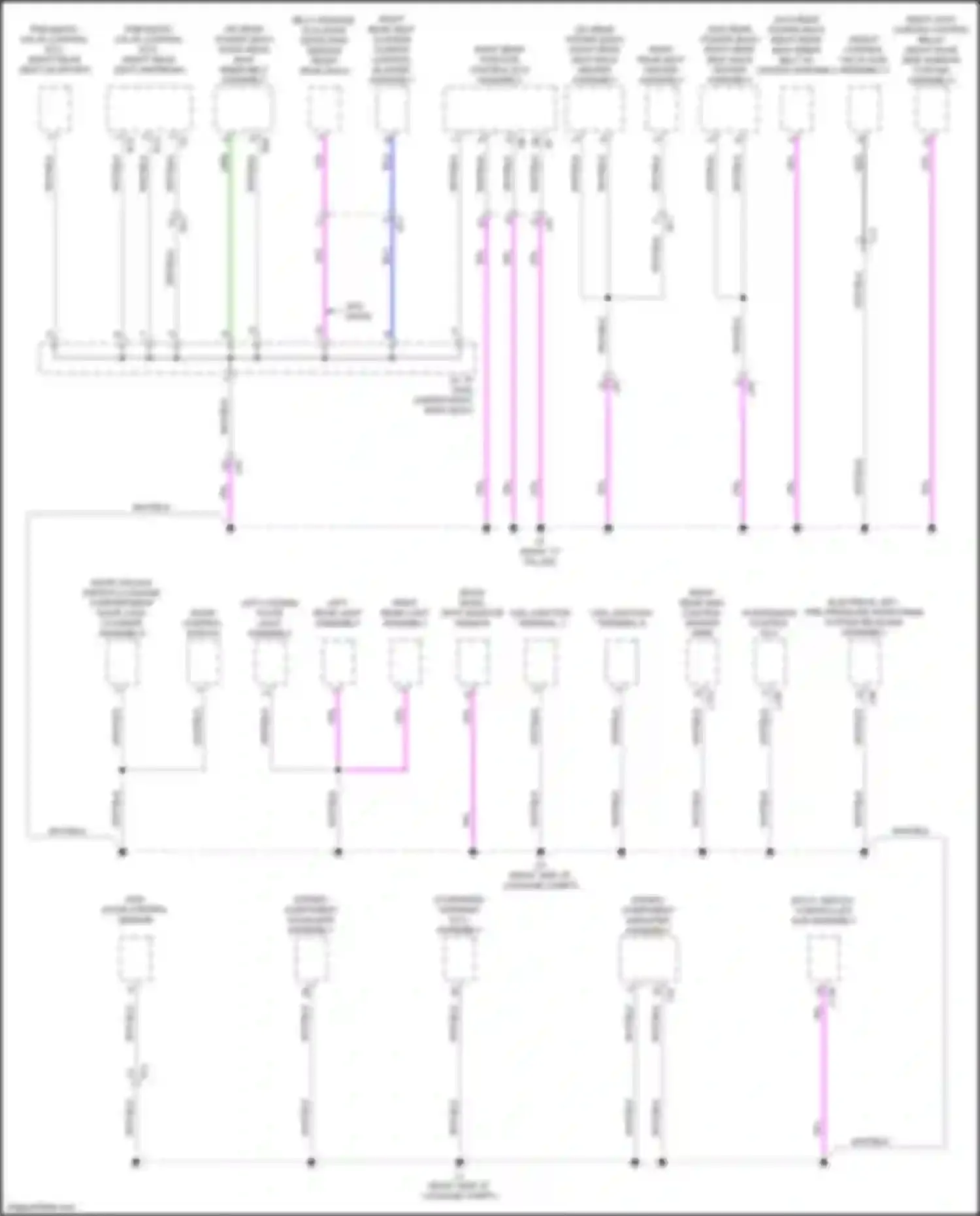 Wiring diagram right rear seat inner belt w/ center assembly for Lexus LS V (2017-2021) (3 of 6)