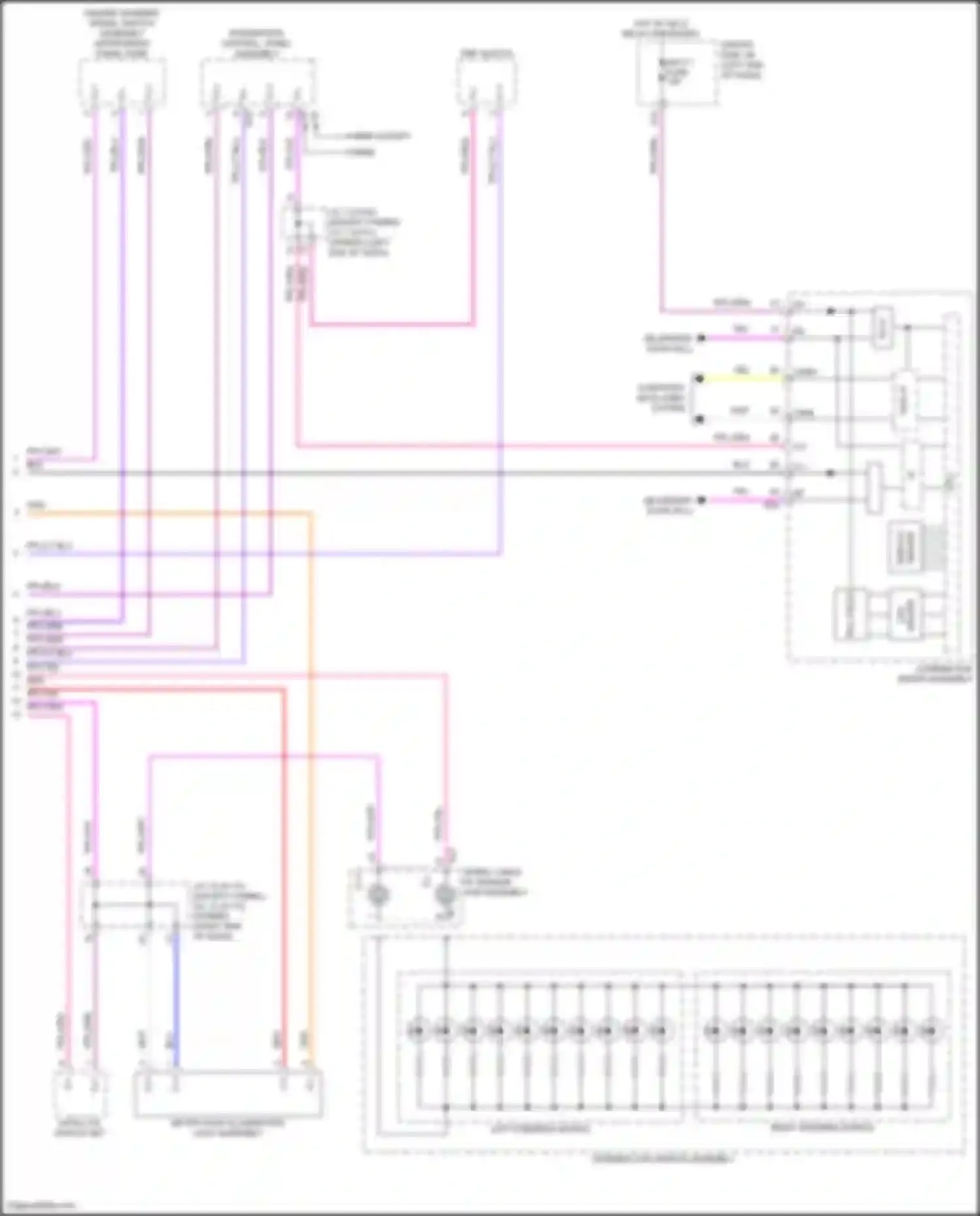 Wiring diagram right steering switch for Lexus LS V (2017-2021) (1 of 3)