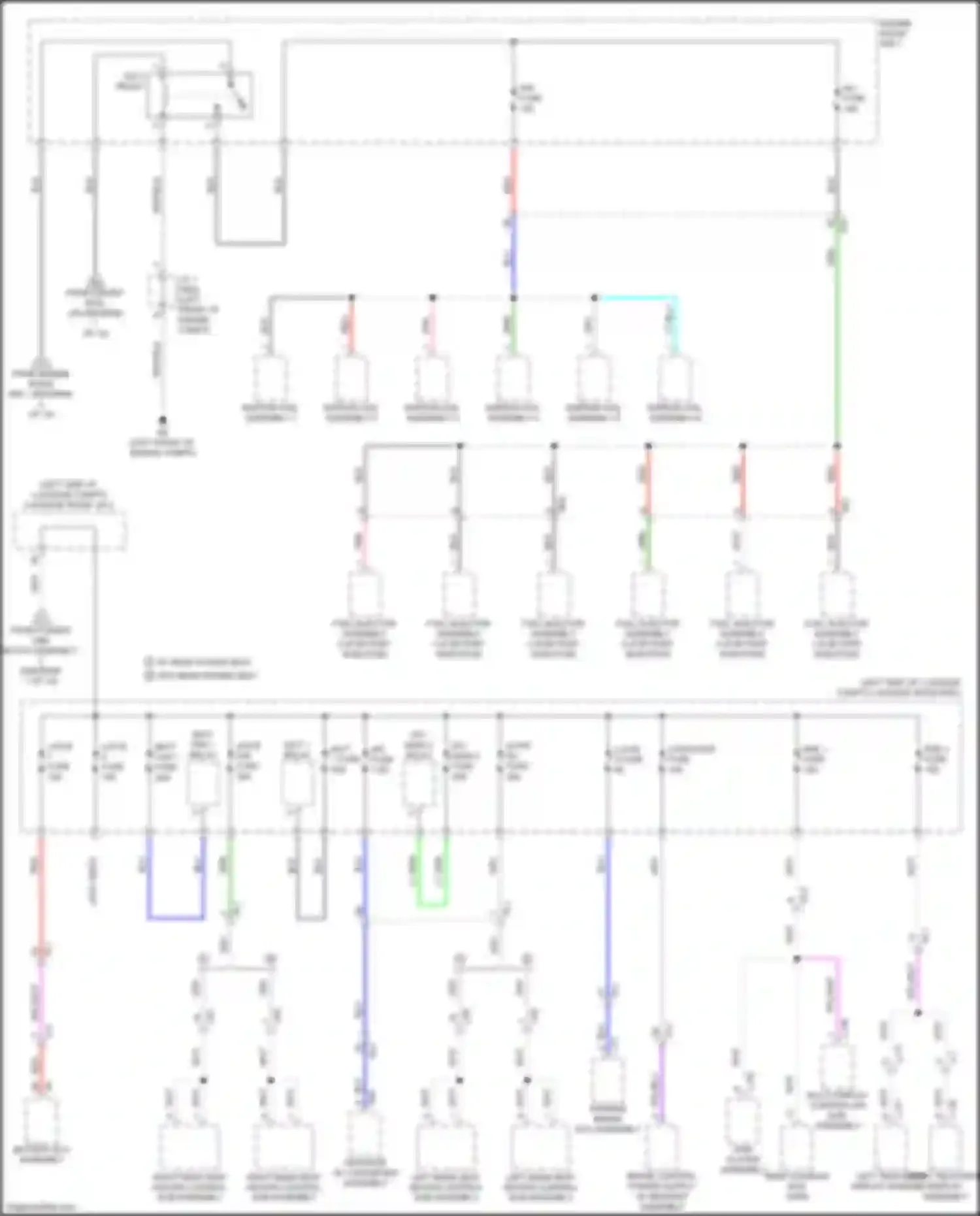 Wiring diagram right television display assembly for Lexus LS V (2017-2021) (4 of 5)
