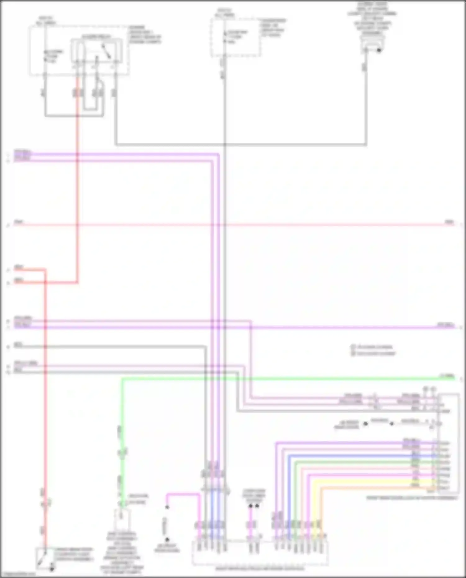 Wiring diagram security horn assembly for Lexus LS V (2017-2021) (1 of 2)