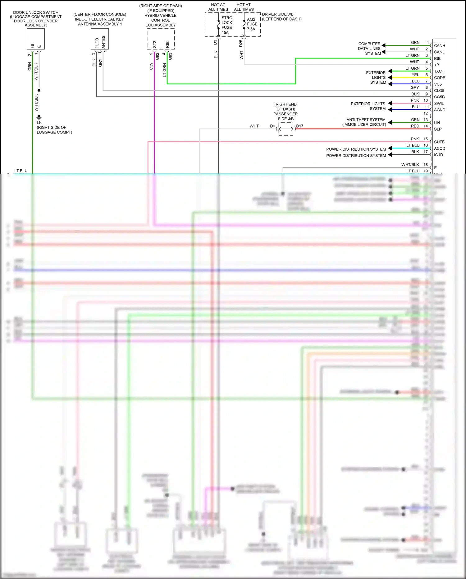 Lexus LS V (2017-2021) starting/charging system wiring diagram  (1 of 3)