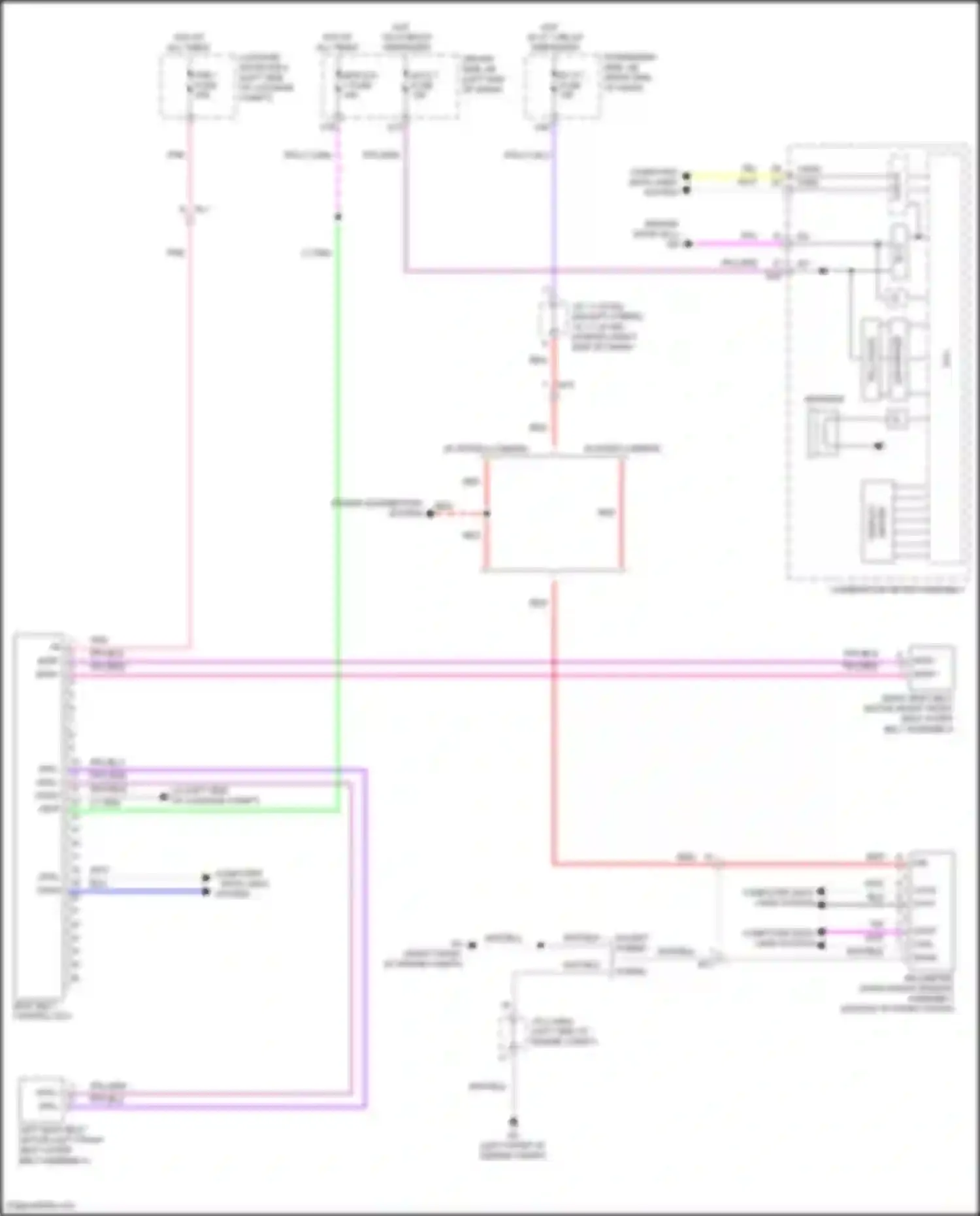 Wiring diagram w/ mono camera for Lexus LS V (2017-2021) (2 of 2)