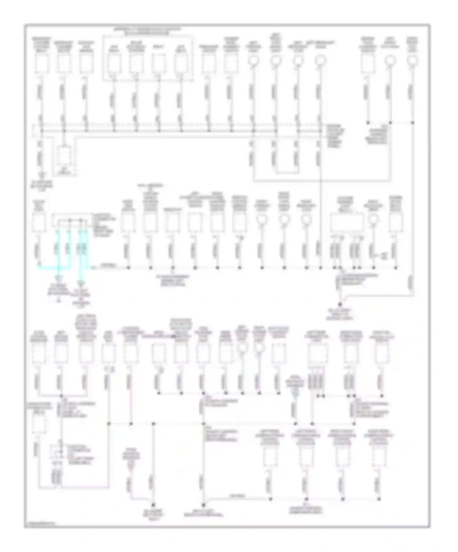 LX Lexus J100 facelift (2002-2007): Ground distribution circuit (2 of 4)