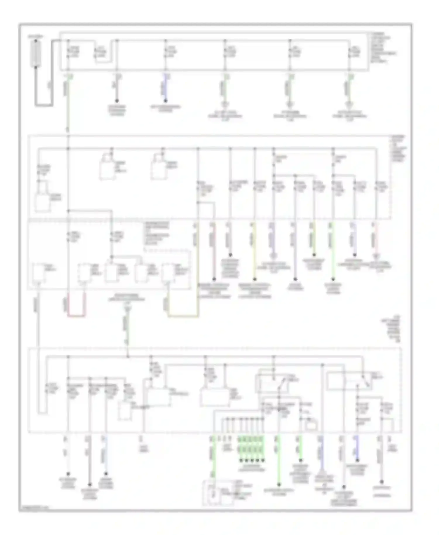 LX Lexus J100 facelift (2002-2007): Power distribution circuit (1 of 3)