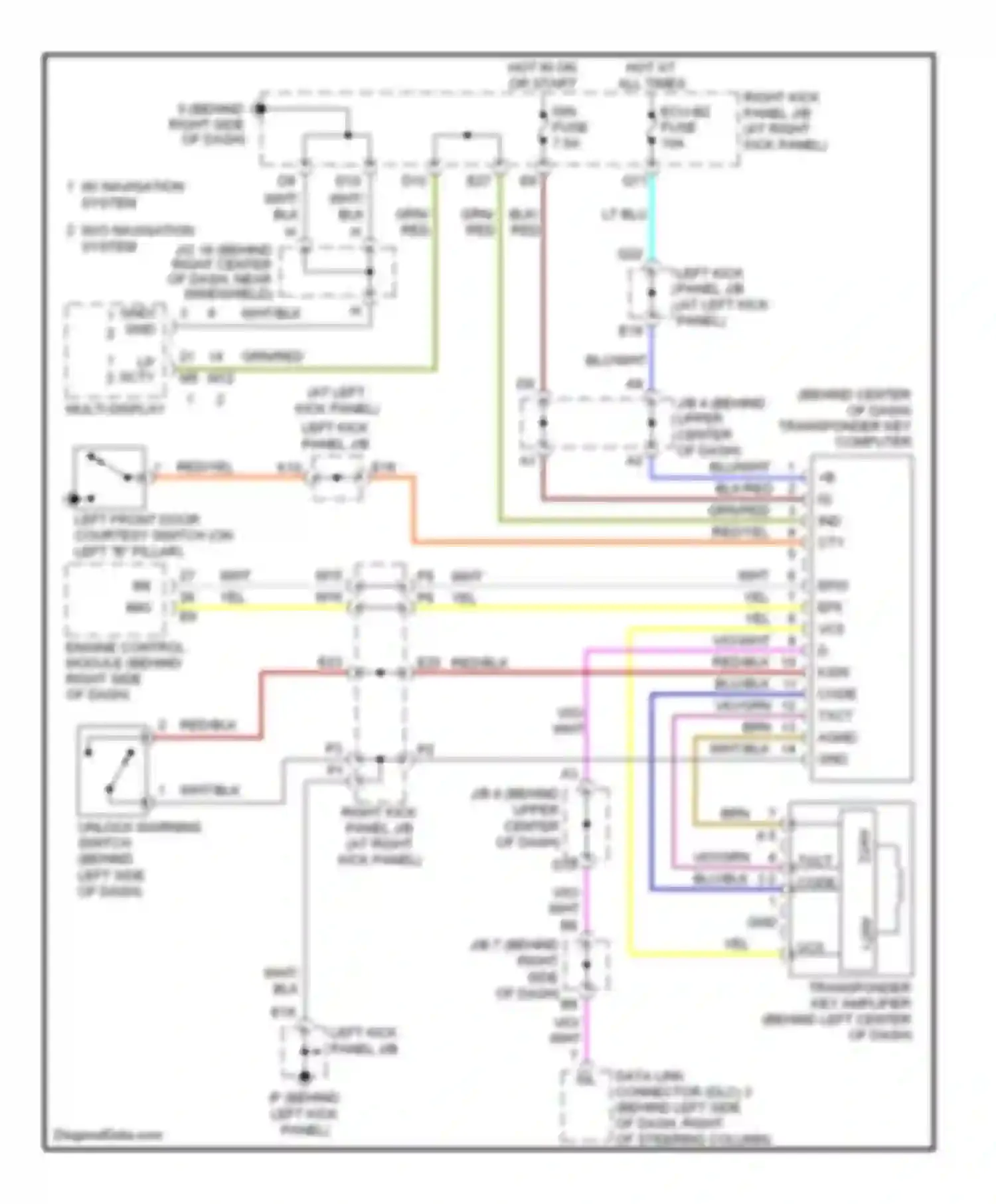Wiring diagram blk for Lexus LX J100 facelift (2002-2007) (19 of 65)