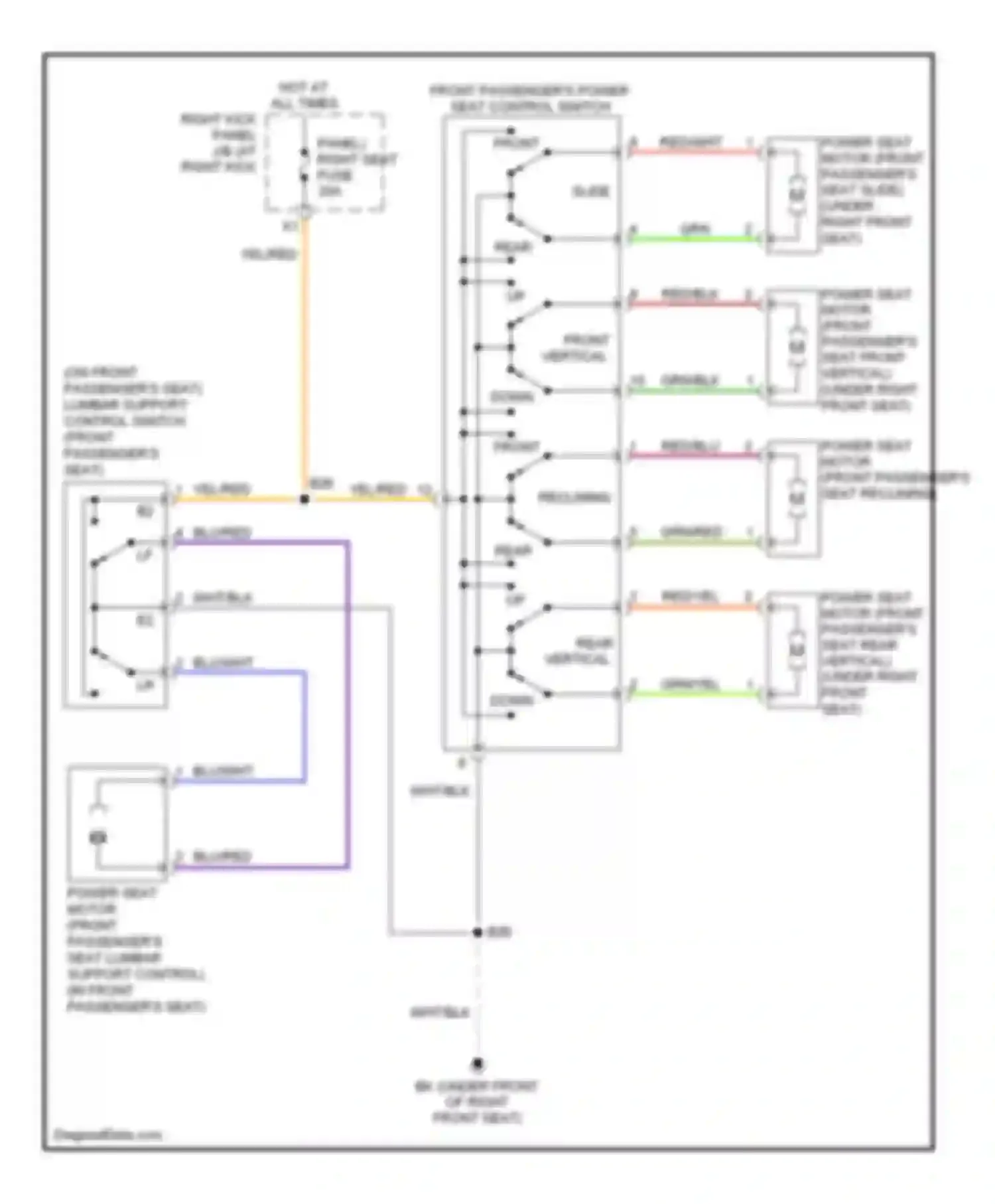 Wiring diagram blu/wht for Lexus LX J100 facelift (2002-2007) (25 of 37)