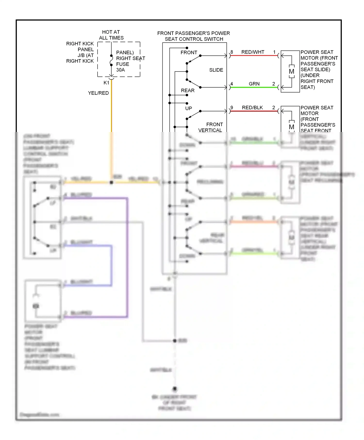 Lexus LX J100 facelift (2002-2007) front wiring diagram  (1 of 1)