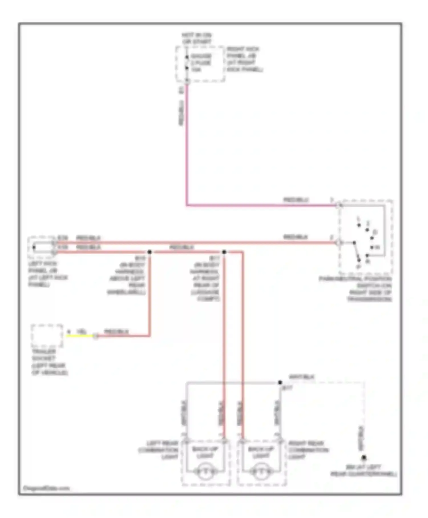 Wiring diagram gauge 2 fuse for Lexus LX J100 facelift (2002-2007) (2 of 13)