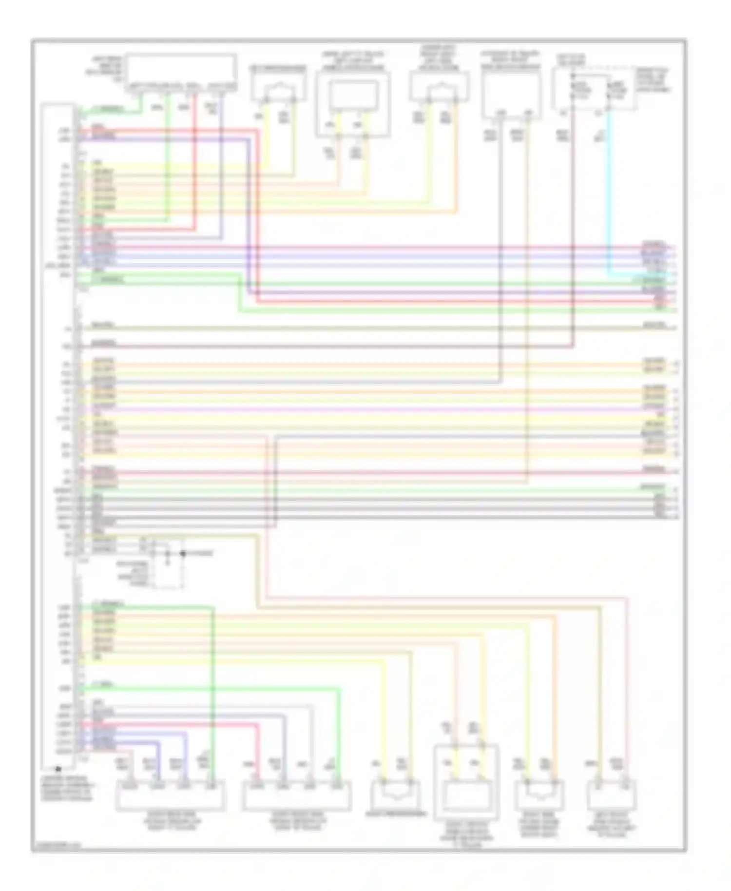 Wiring diagram left pretensioner for Lexus LX J100 facelift (2002-2007) (1 of 1)