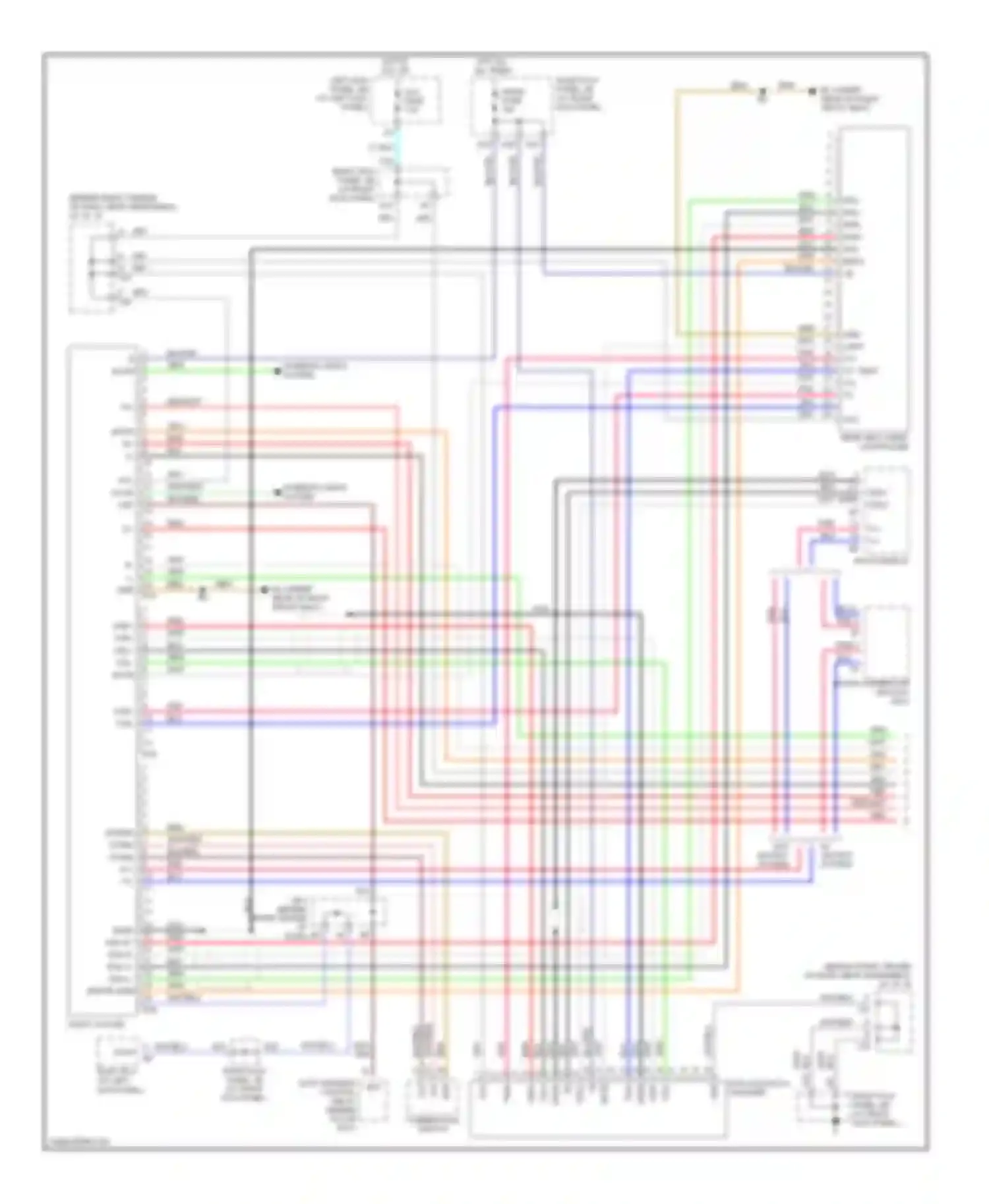 Wiring diagram rear seat audio controller for Lexus LX J100 facelift (2002-2007) (2 of 3)