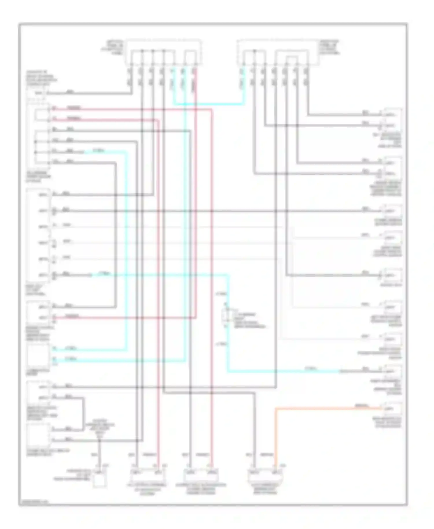 Wiring diagram right front power window control switch for Lexus LX J100 facelift (2002-2007) (1 of 2)