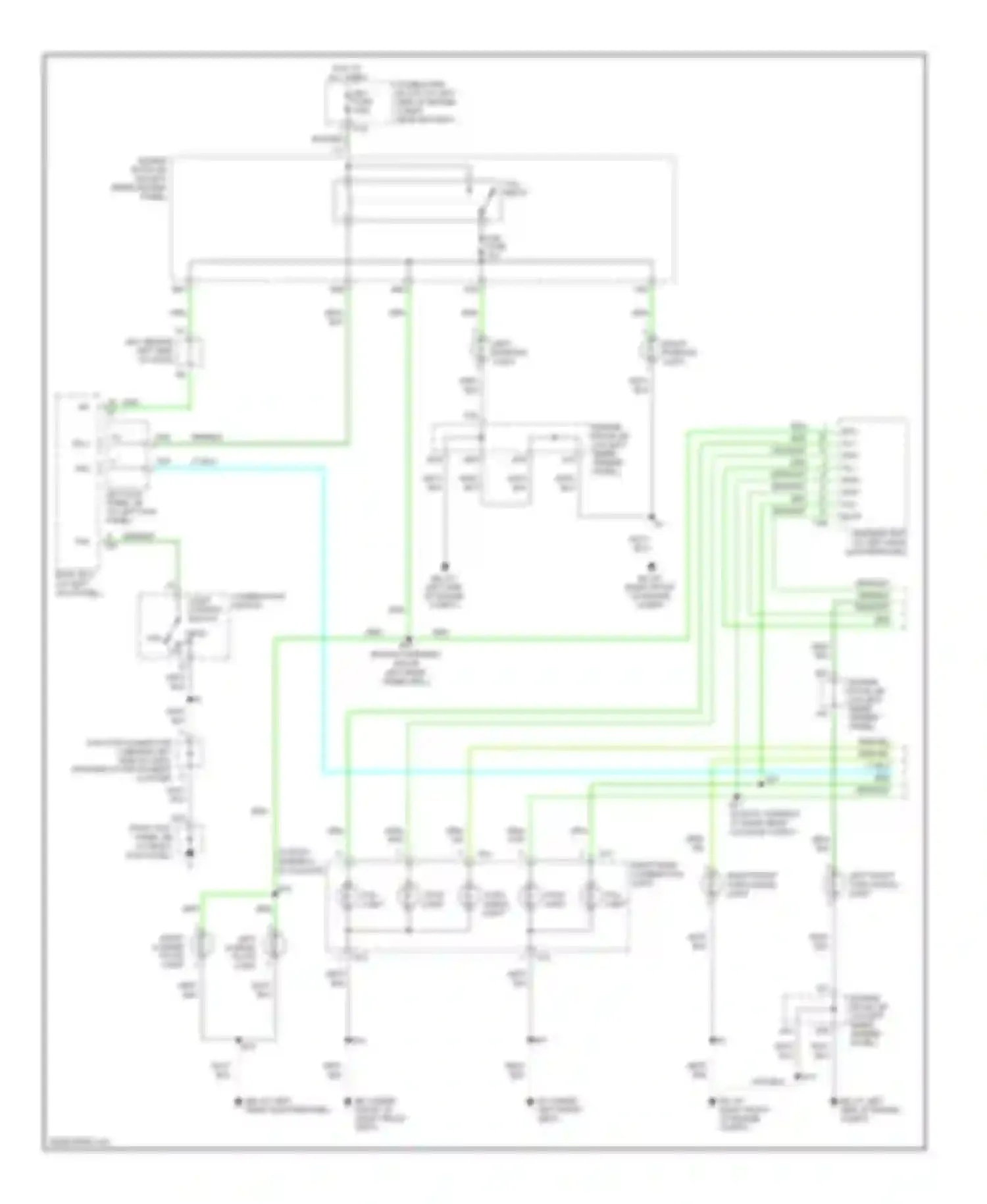 Wiring diagram right parking light for Lexus LX J100 facelift (2002-2007) (1 of 2)