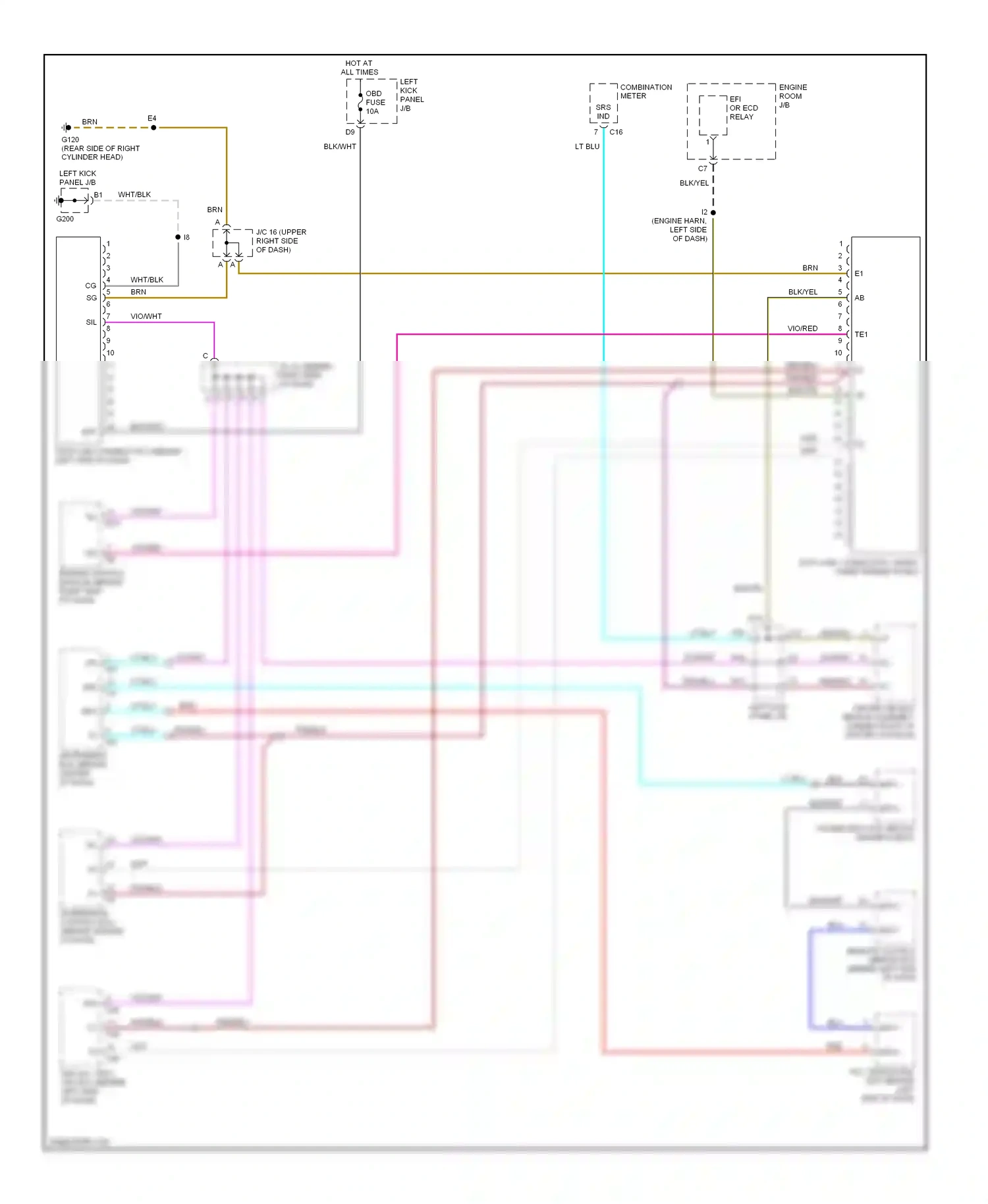 Computer data lines — Computer data lines. Lexus LX J100 (1998-2002)