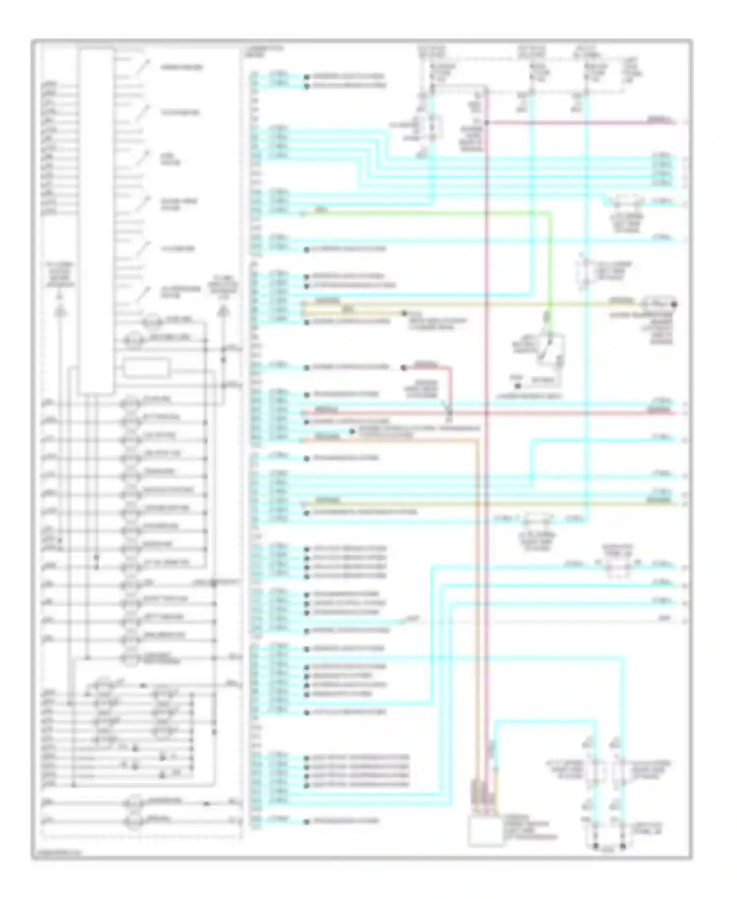 LX Lexus J100 (1998-2002): Instrument cluster circuit (1 of 2)