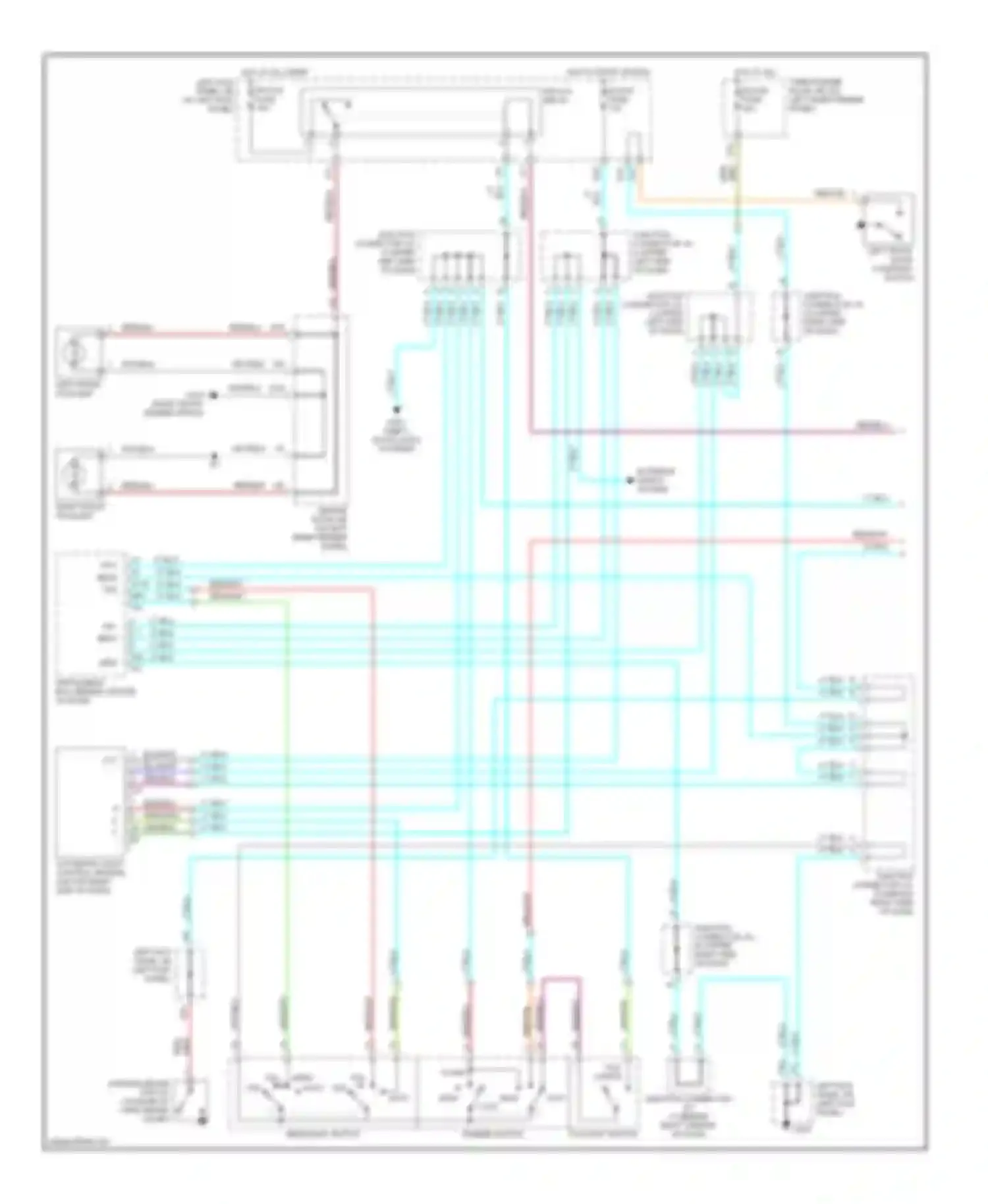Wiring diagram anti-theft, door locks systems for Lexus LX J100 (1998-2002) (1 of 1)