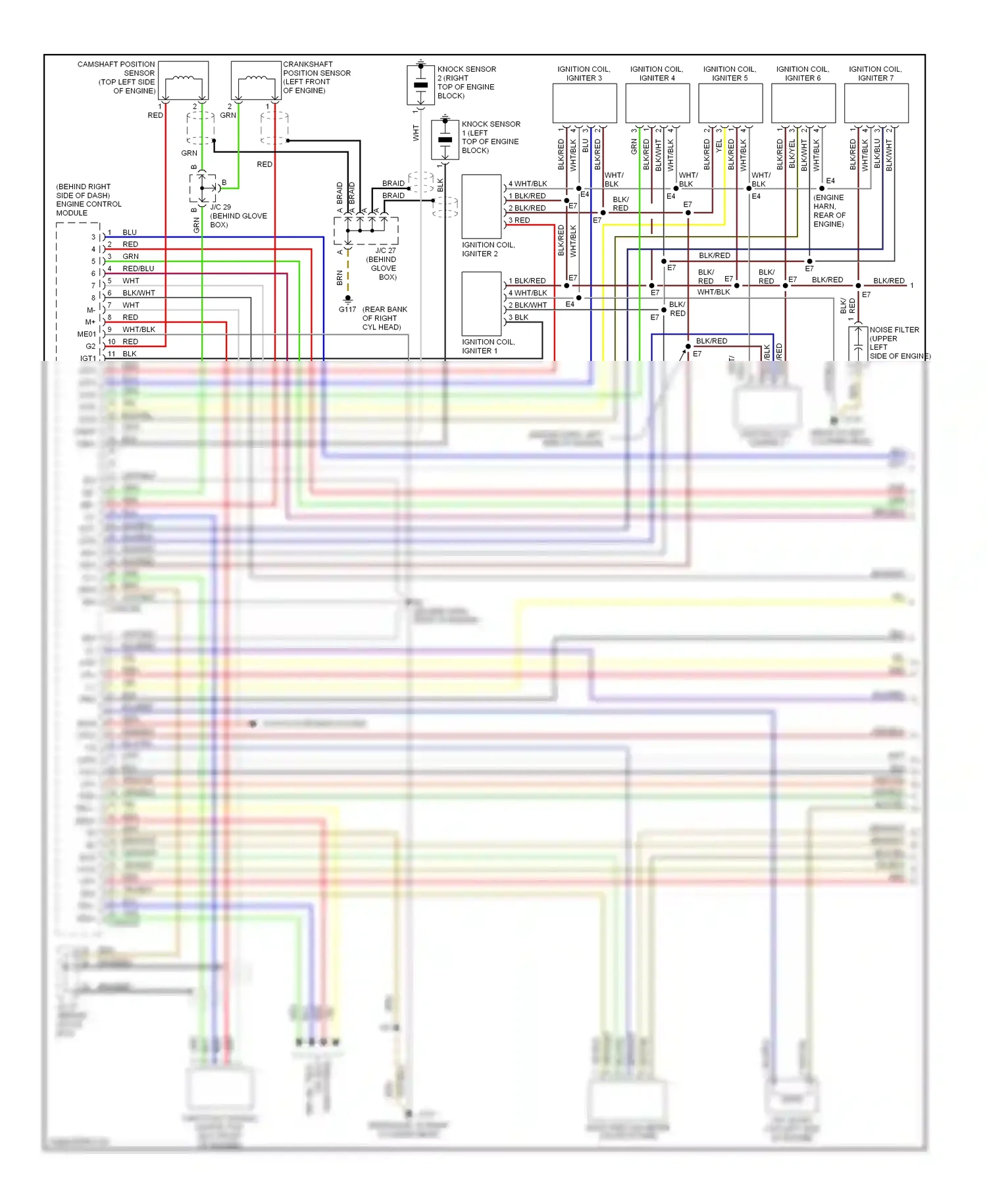 Lexus LX J100 (1998-2002) braid wiring diagram  (3 of 6)