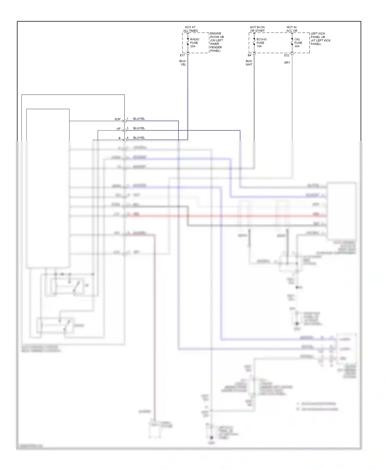 Lexus LX J100 (1998-2002) down wiring diagram  (2 of 2)