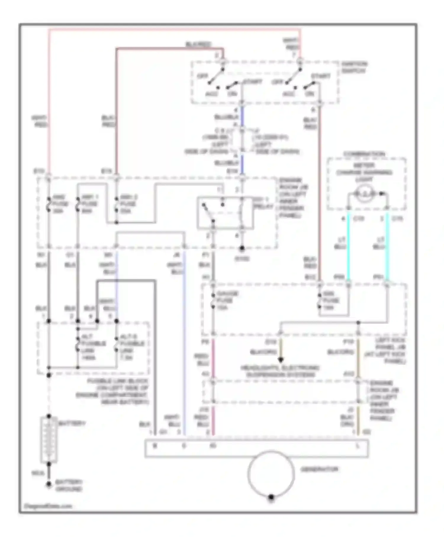 Wiring diagram gauge fuse for Lexus LX J100 (1998-2002) (13 of 16)