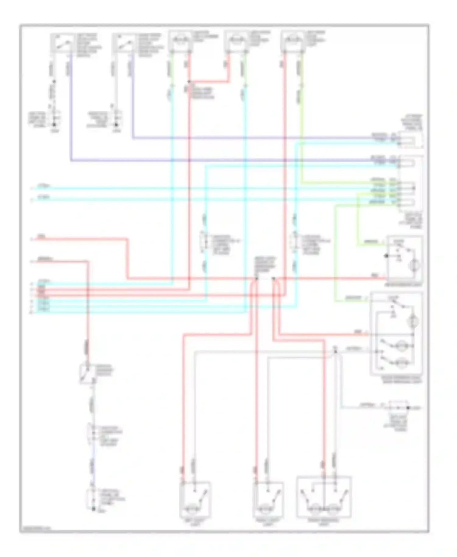 Wiring diagram rear interior light for Lexus LX J100 (1998-2002) (1 of 1)