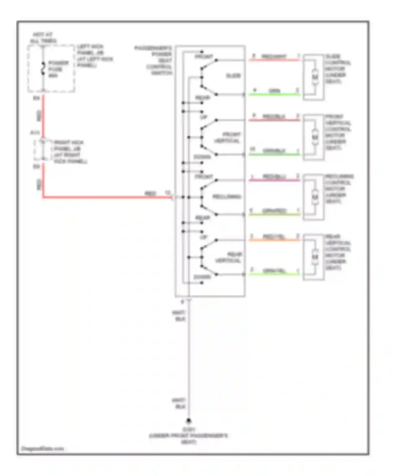 Wiring diagram red for Lexus LX J100 (1998-2002) (27 of 42)