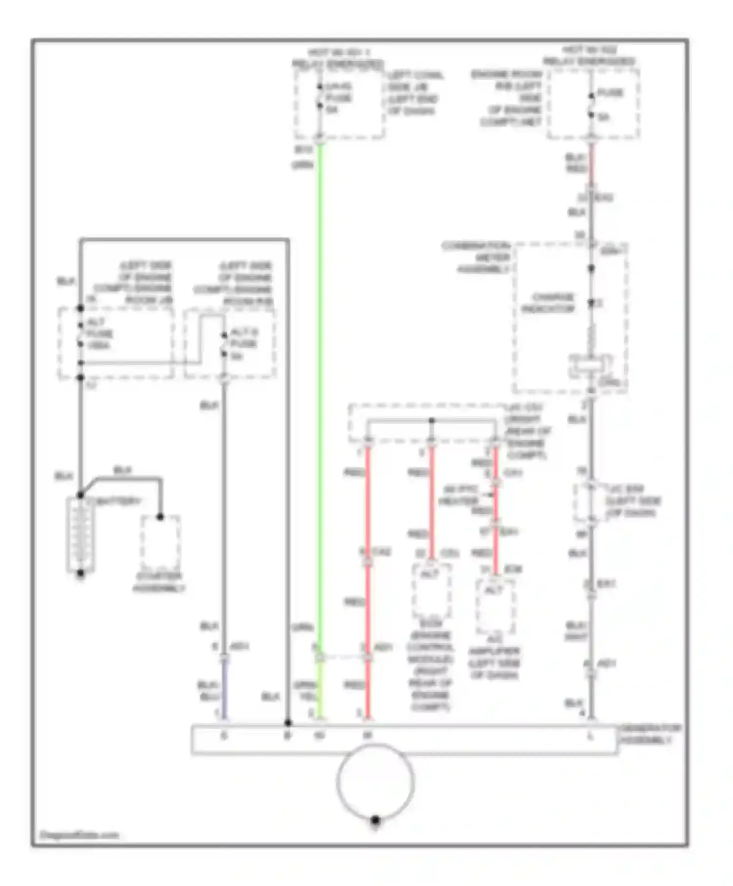 LX Lexus J200 facelift (2012-2015): Charging circuit