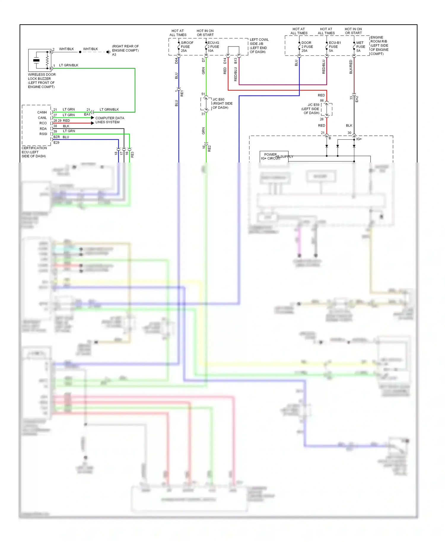Lexus LX J200 facelift (2012-2015) buzzer wiring diagram  (5 of 9)