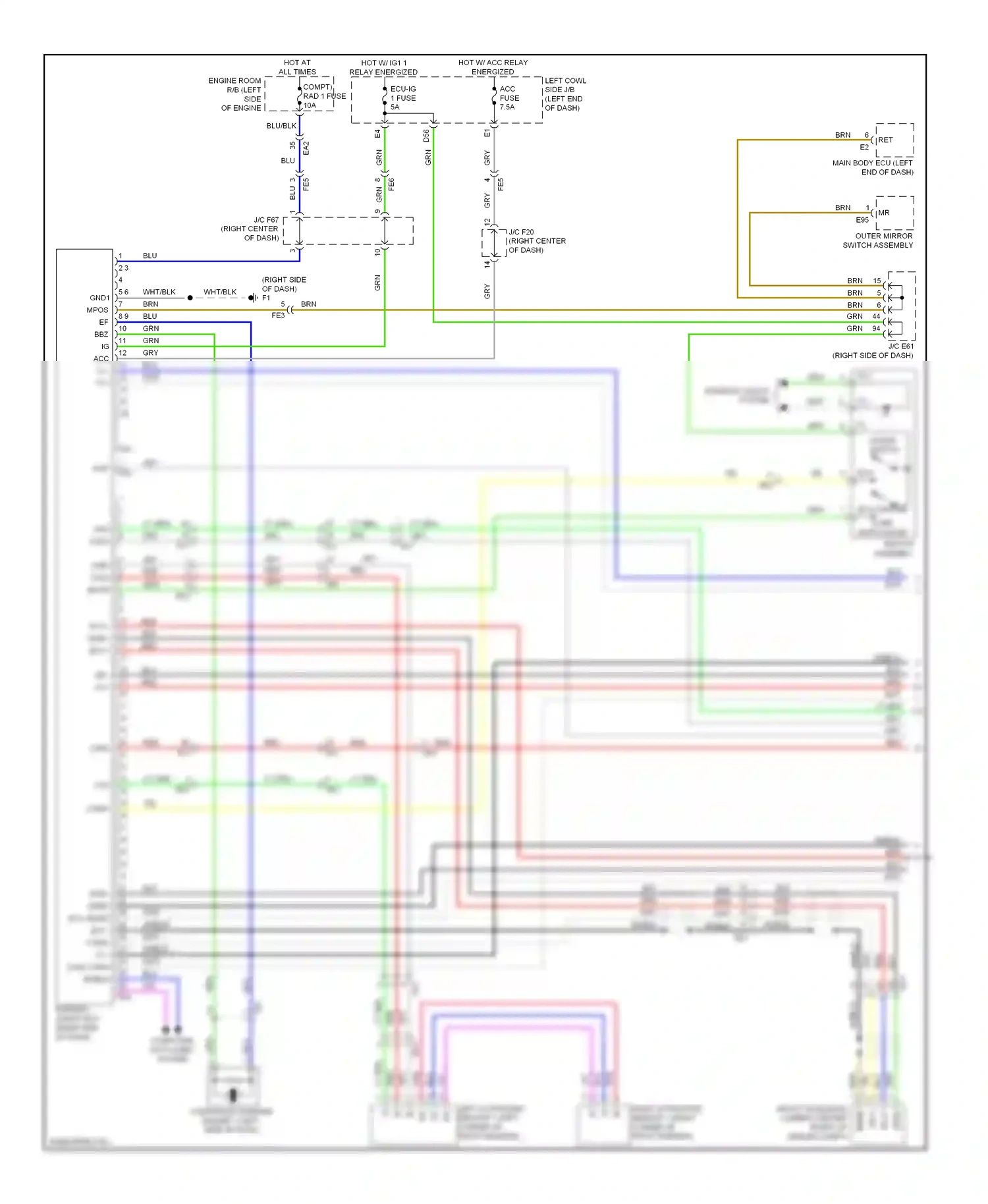 Lexus LX J200 facelift (2012-2015) cssw wiring diagram  (1 of 1)