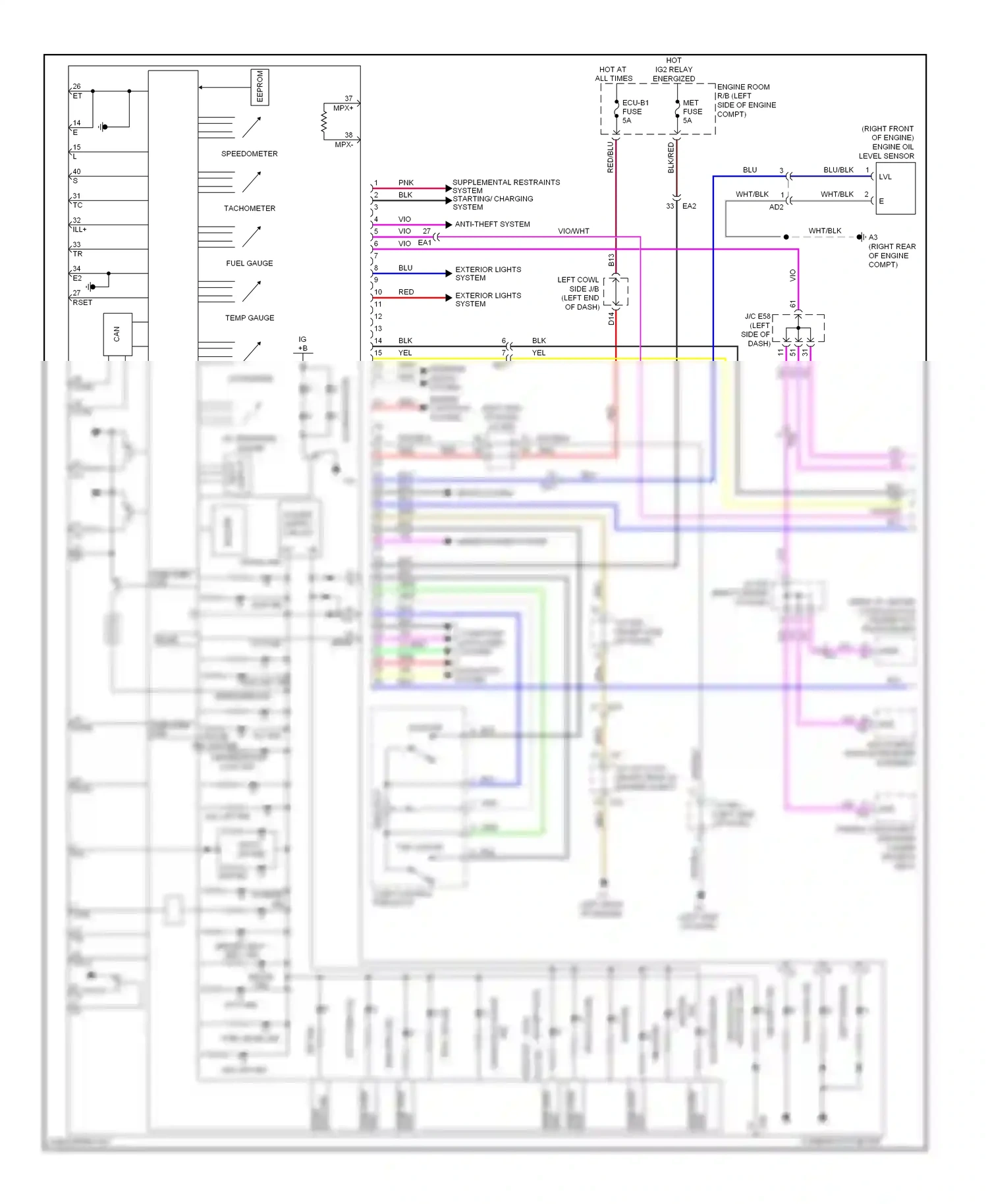 Lexus LX J200 facelift (2012-2015) eeprom wiring diagram  (1 of 1)