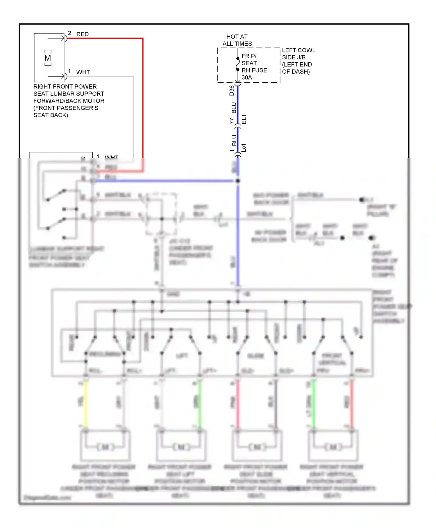 Lexus LX J200 facelift (2012-2015) front wiring diagram  (1 of 1)
