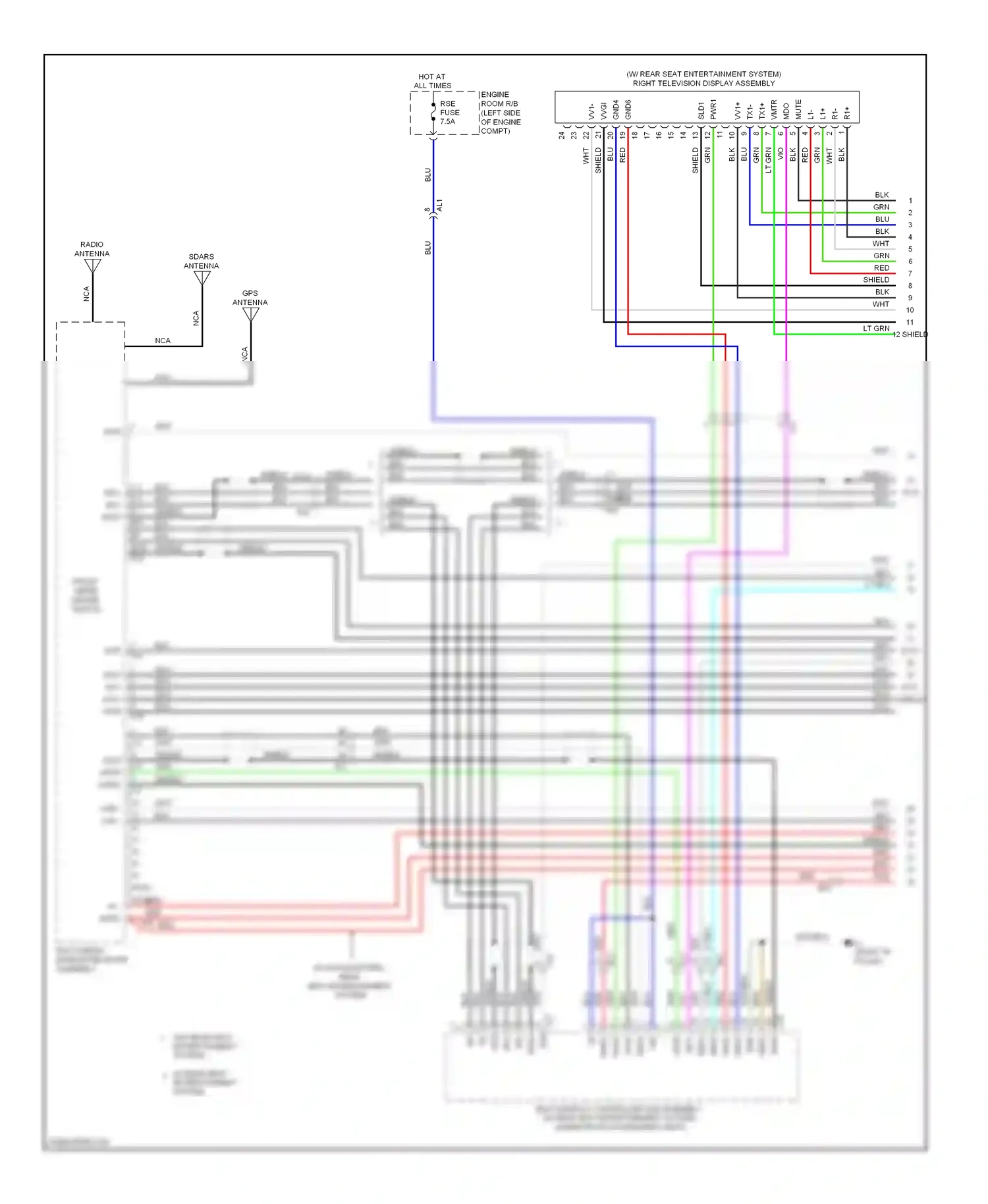 Lexus LX J200 facelift (2012-2015) shield wiring diagram  (1 of 27)