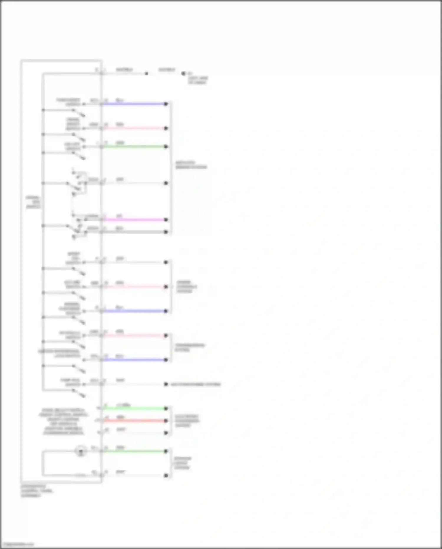 LX Lexus J200 facelift 2 (2015-2023): Integration control and panel circuit