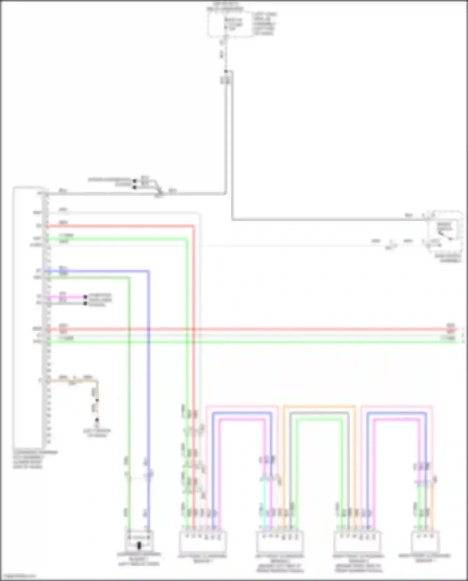 LX Lexus J200 facelift 2 (2015-2023): Rear sonar circuit (1 of 2)
