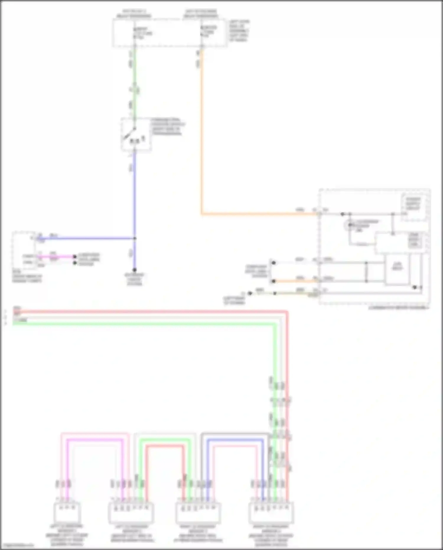 LX Lexus J200 facelift 2 (2015-2023): Rear sonar circuit (2 of 2)