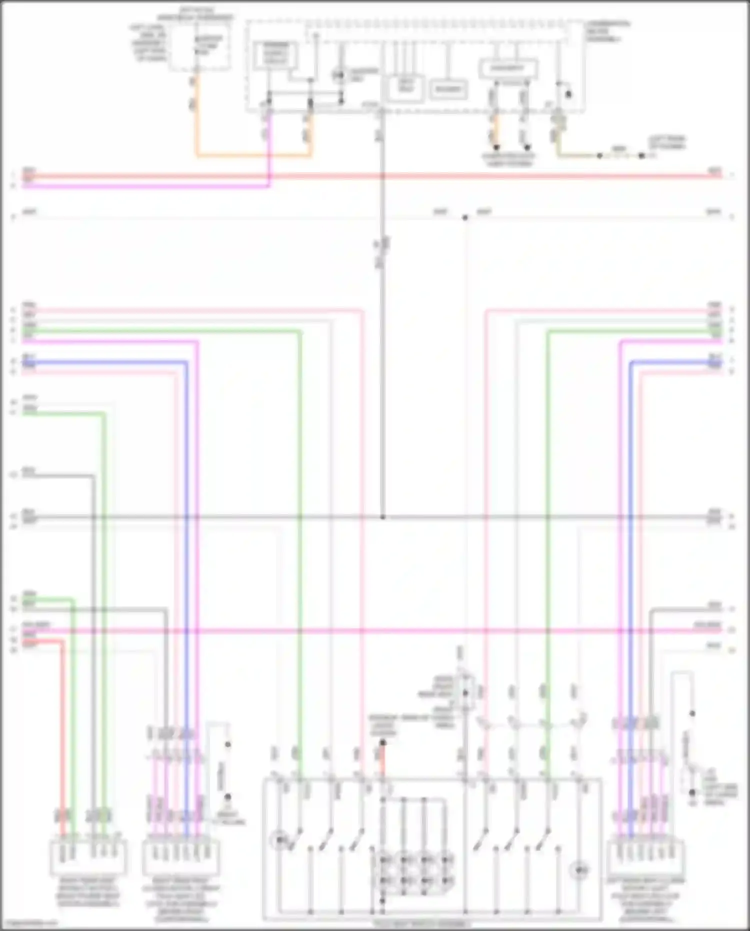 LX Lexus J200 facelift 2 (2015-2023): Rear folding seat circuit (2 of 3)